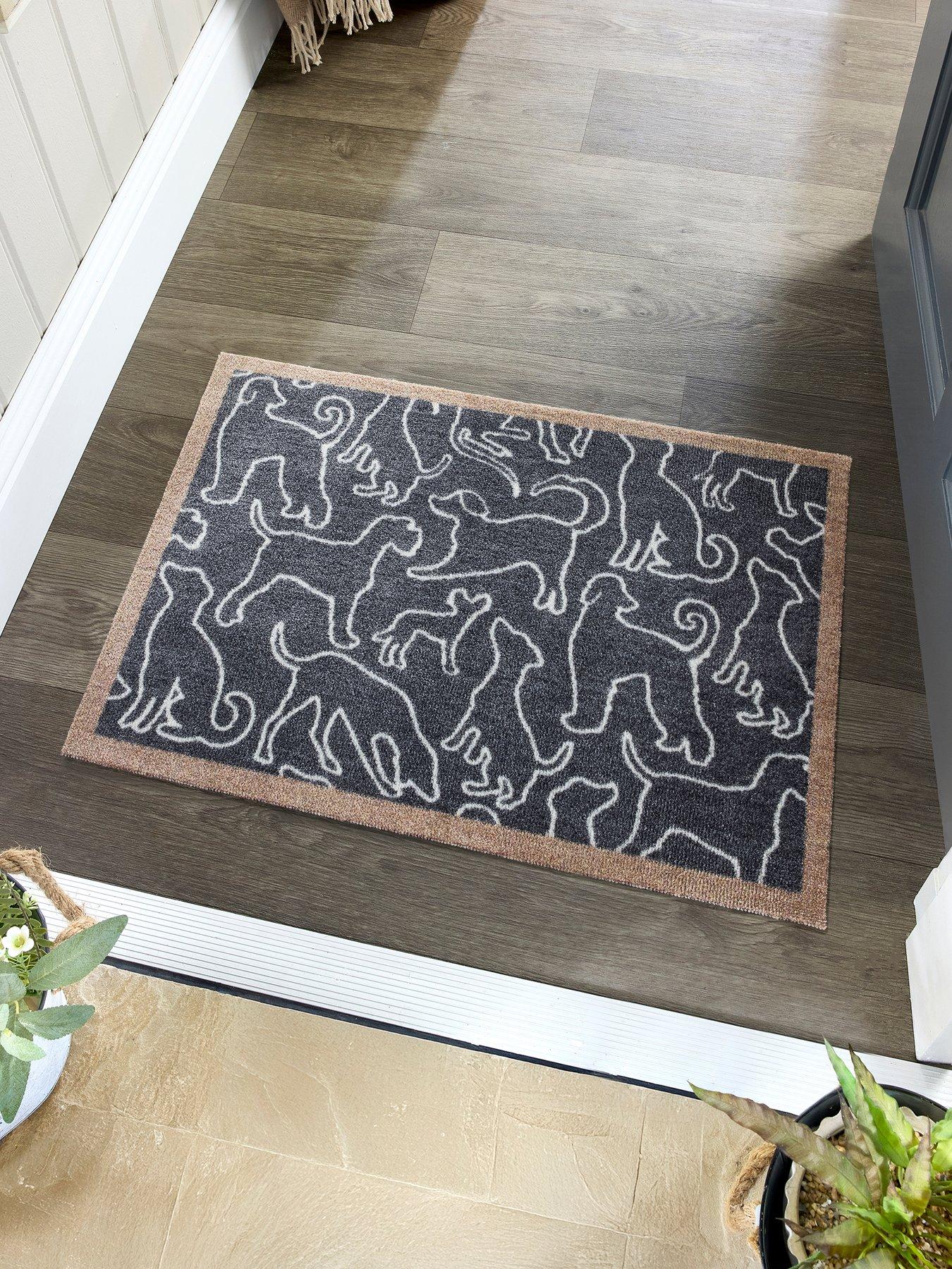 Very Home My Dog Outline Washable Doormat 50x75cm - Brown