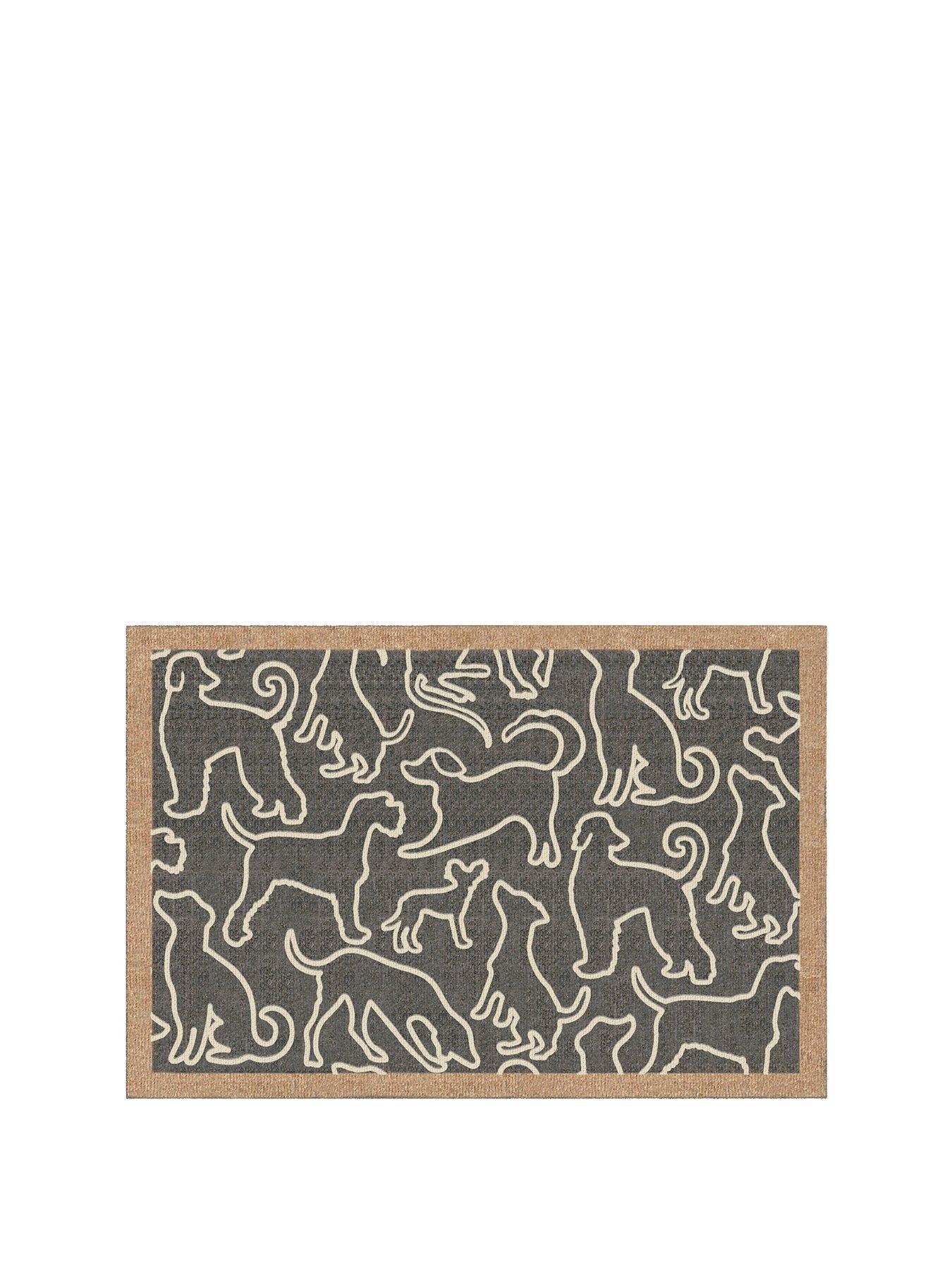 Image 2 of 2 of The Very Collection My Dog Outline Washable Doormat 50x75cm - Brown