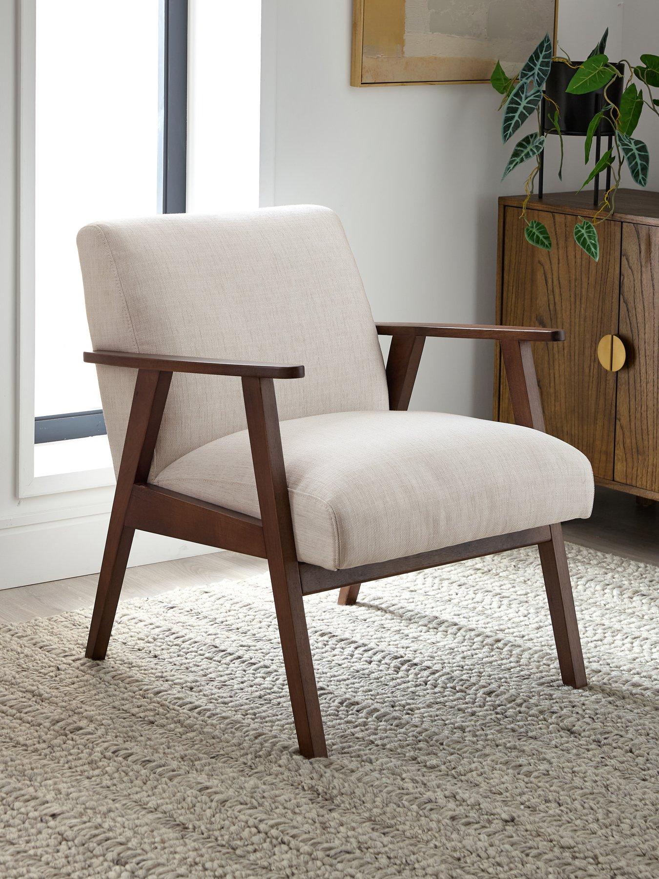 undefined Cora Fabric Accent Chair - Natural