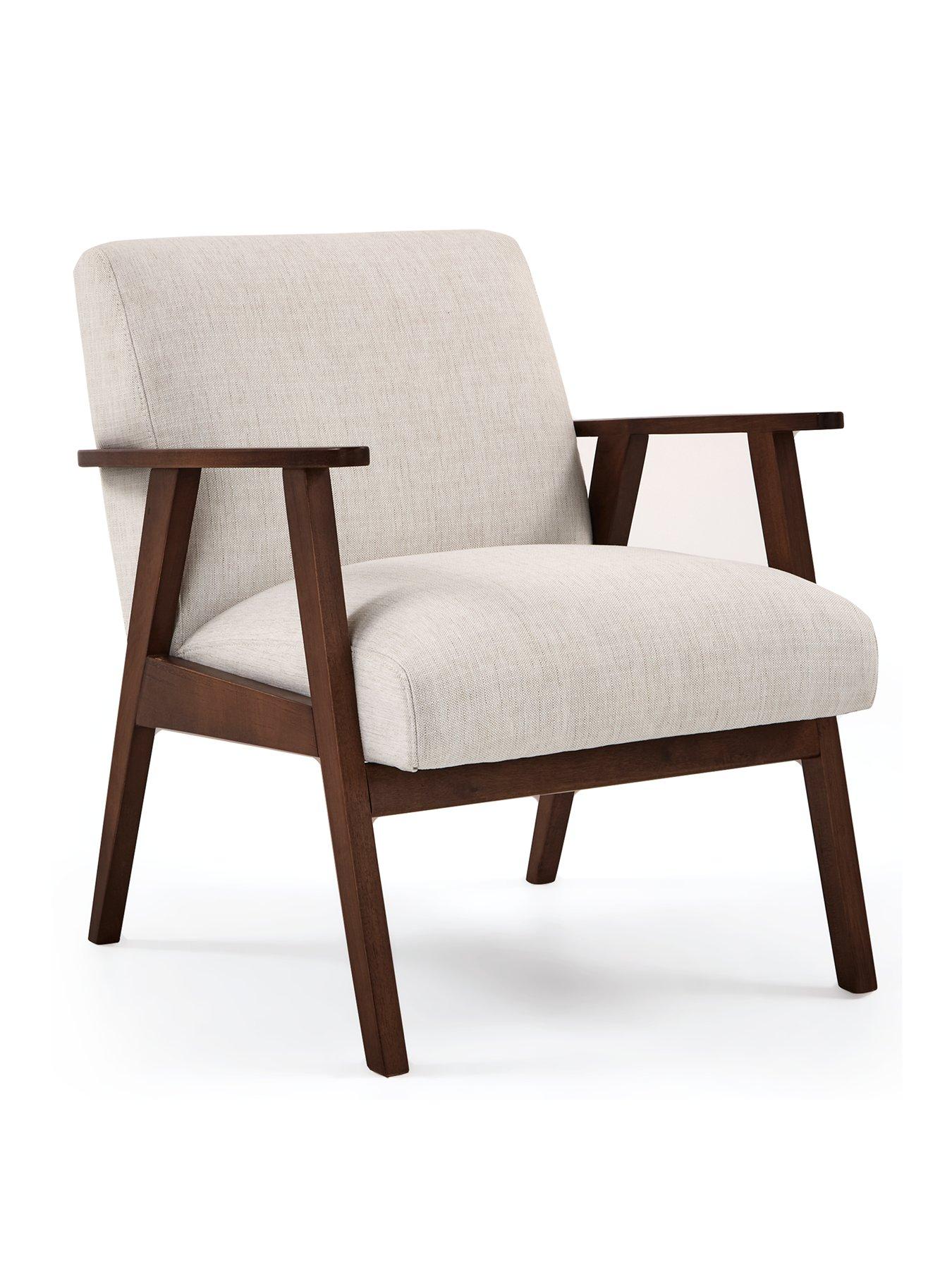 Image 3 of 7 of Very Home Cora Fabric Accent Chair - Natural