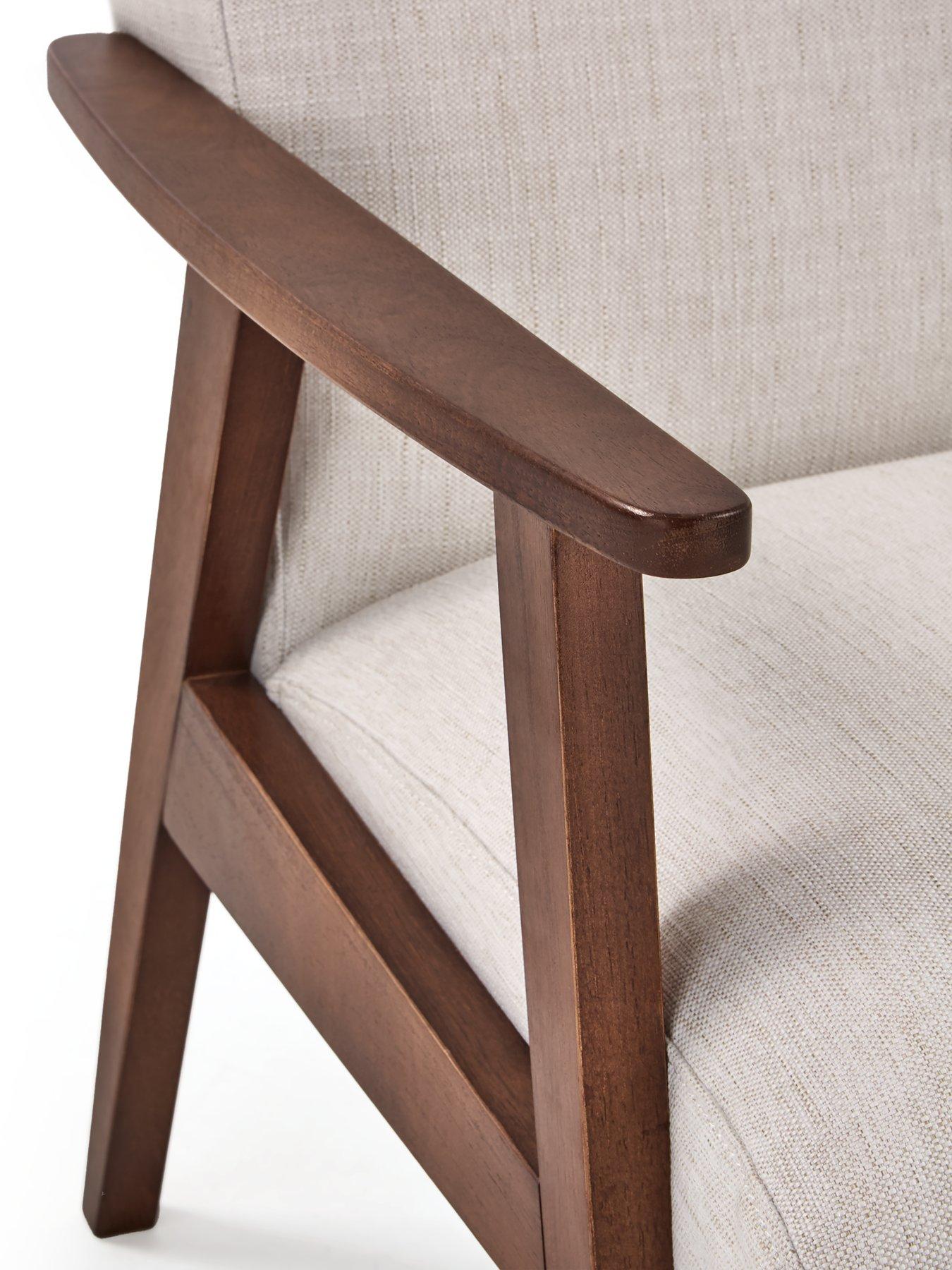 Image 4 of 7 of Very Home Cora Fabric Accent Chair - Natural