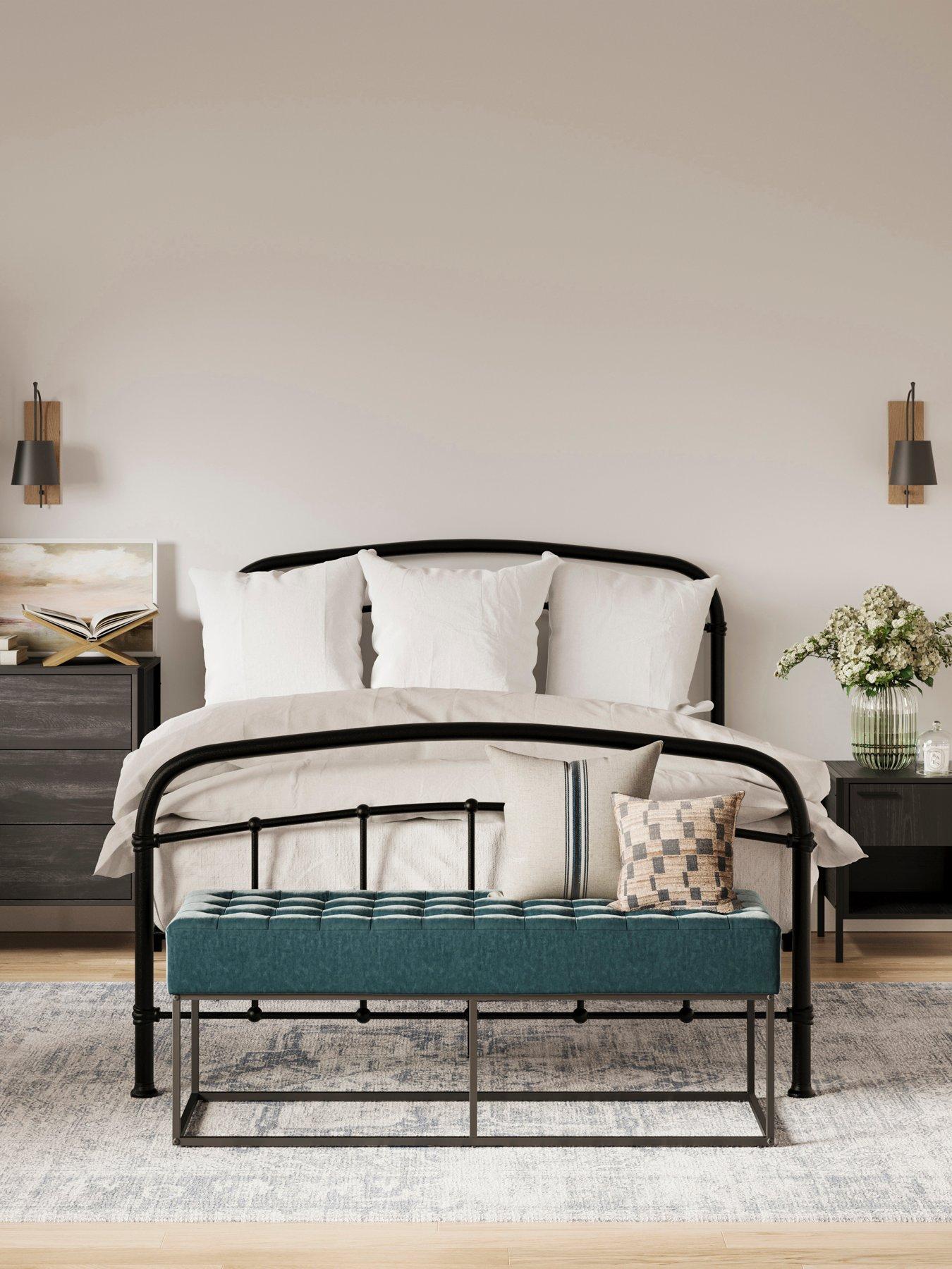 undefined Halston Metal Bedframe - King