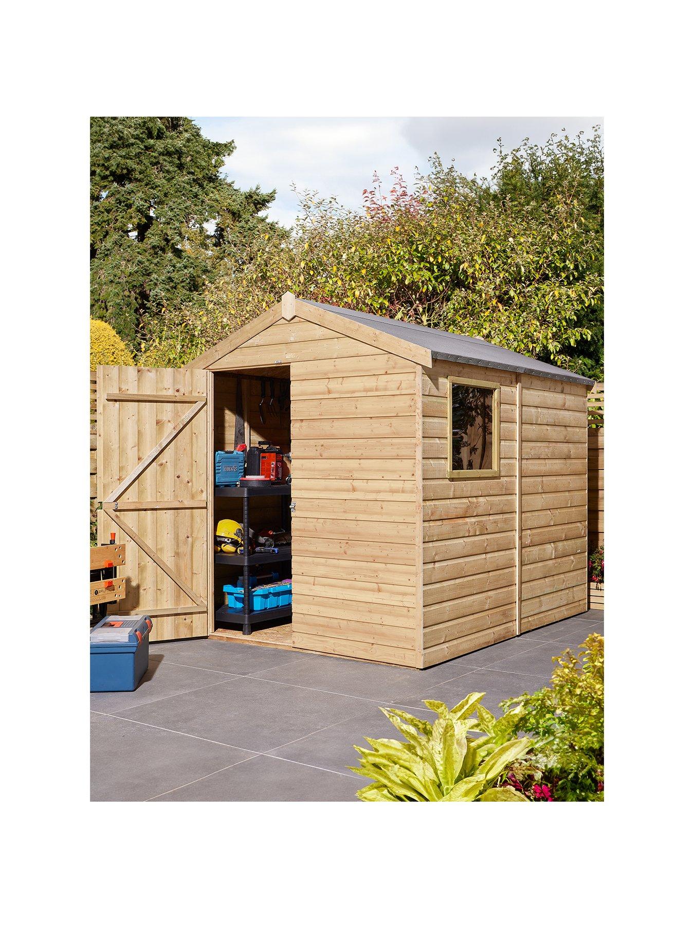 Image 2 of 7 of Rowlinson 6 x 8 Premier Shiplap Single Door Apex Shed