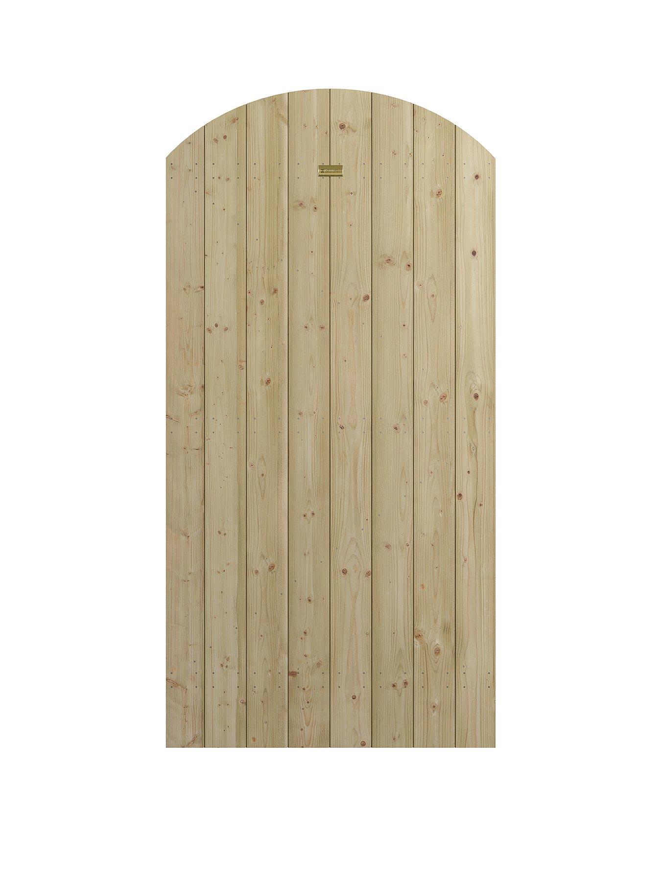 Product photograph of Rowlinson Tongue And Groove Arch Top Wooden Gate from very.co.uk