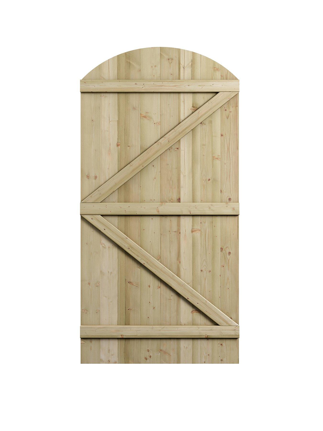 Image 2 of 6 of Rowlinson Tongue and Groove Arch Top Wooden Gate