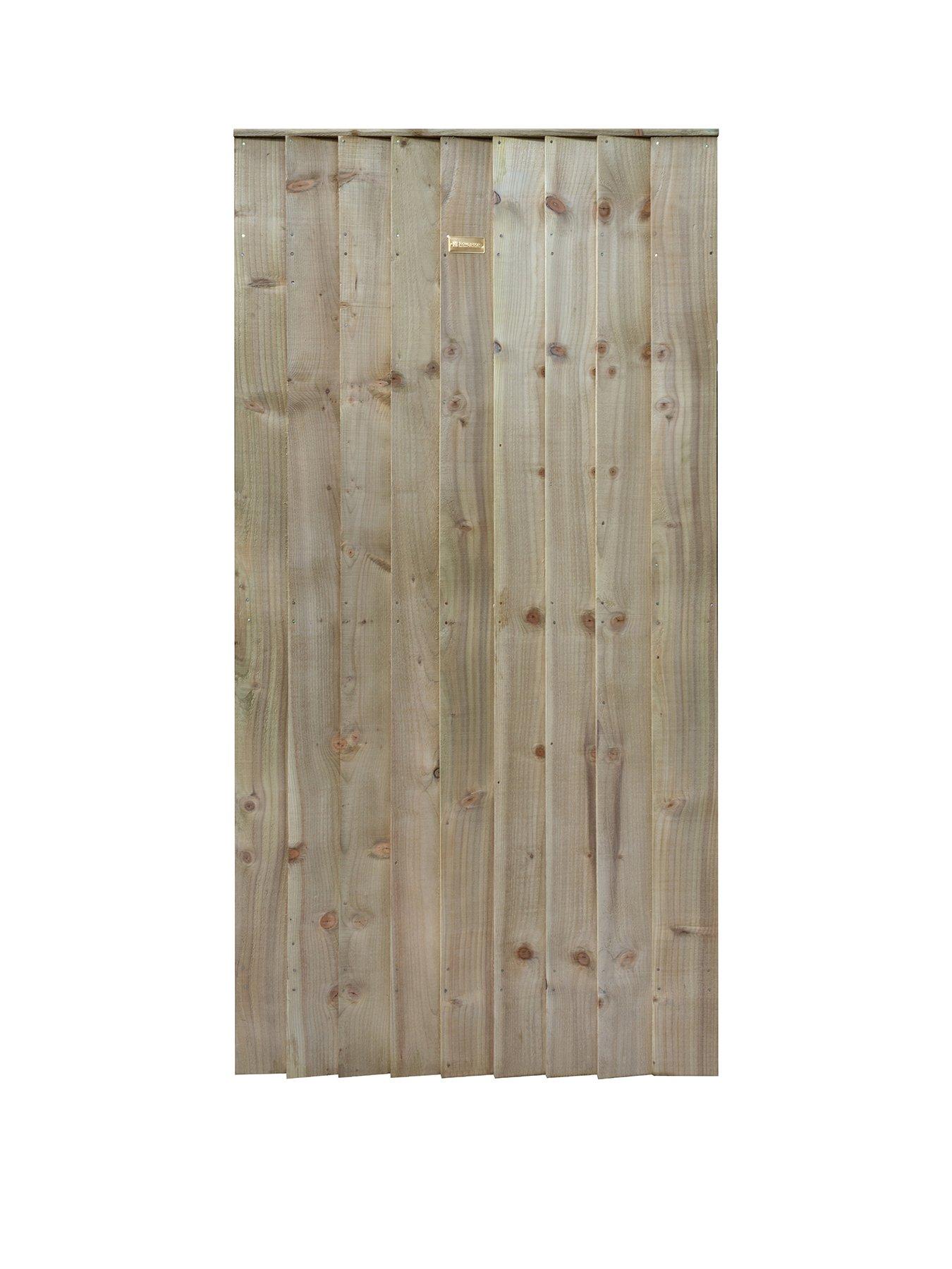 Image 1 of 6 of Rowlinson Featheredge Square Top Wooden Gate