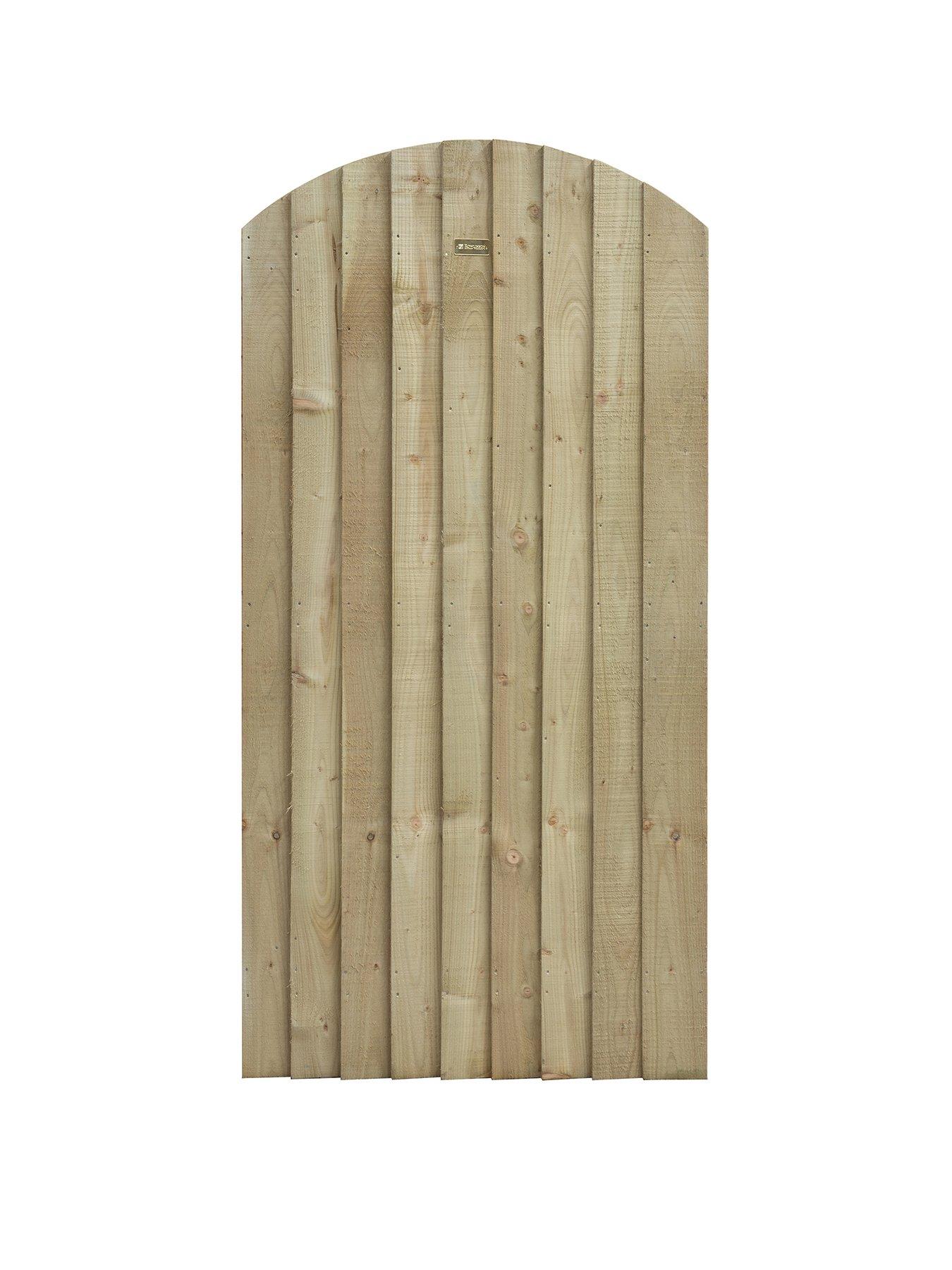 Product photograph of Rowlinson Featheredge Arch Top Wooden Gate from very.co.uk