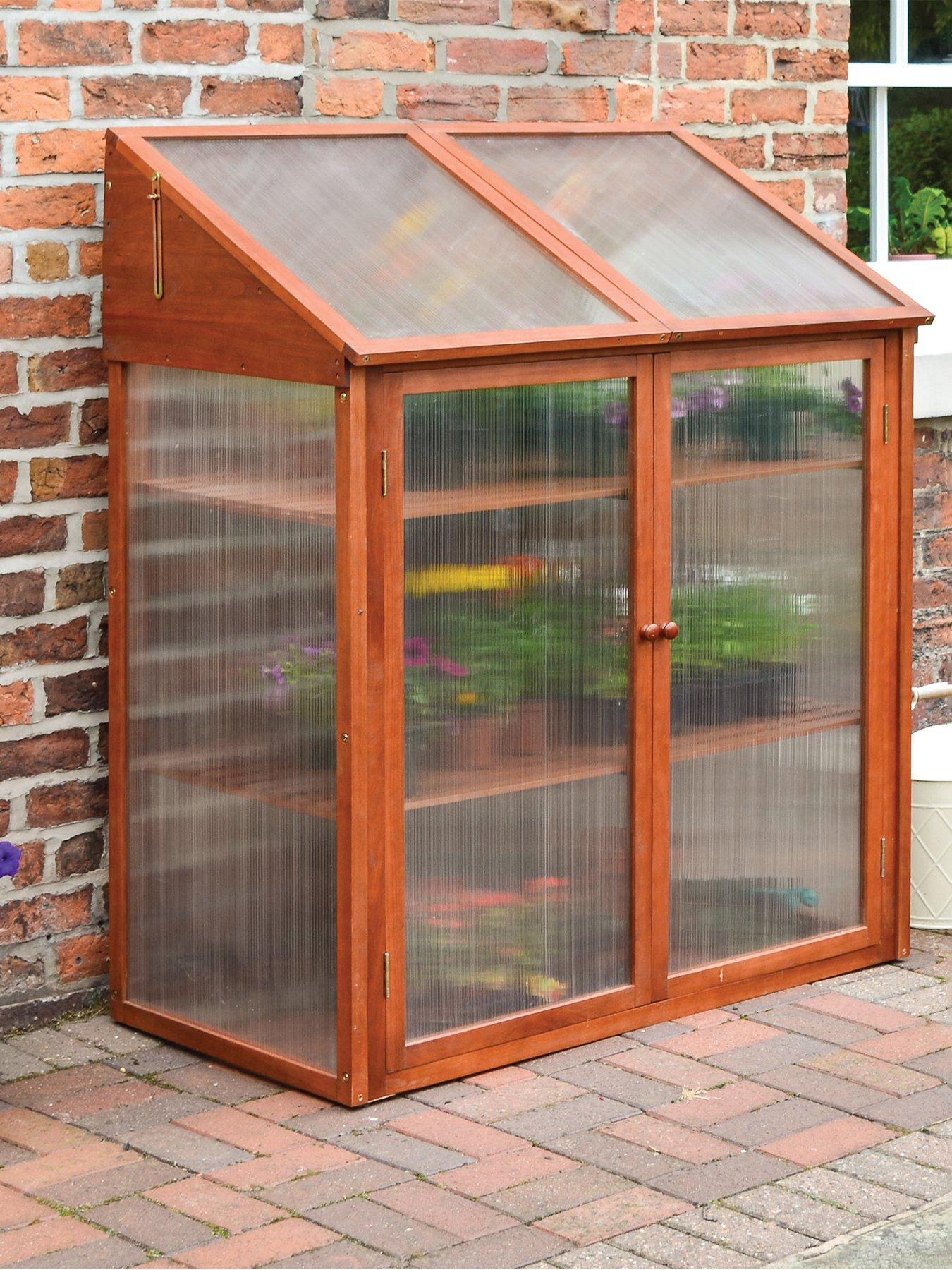 Image 1 of 5 of Rowlinson Hardwood Mini Greenhouse