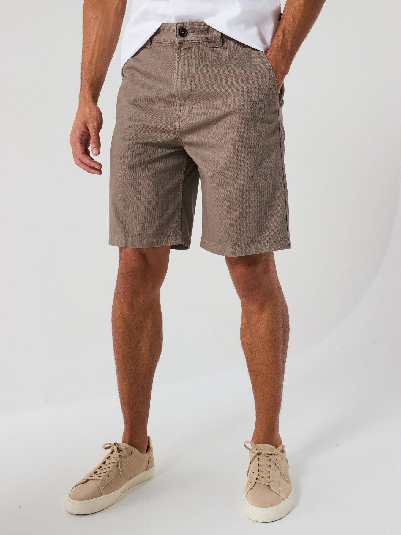 undefined Straight Fit Shorts - Beige