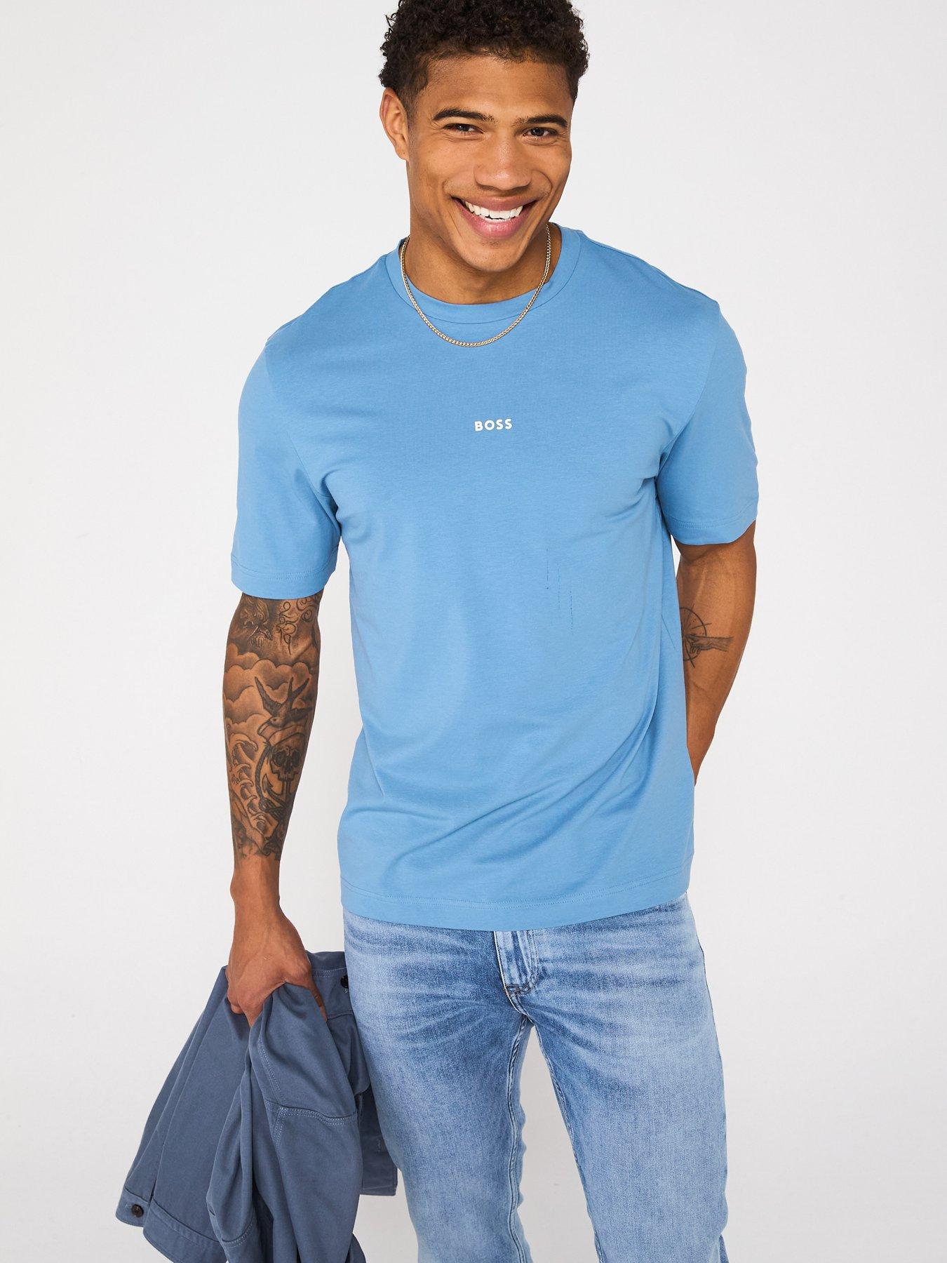 undefined Tchup Centre Logo Relaxed Fit T-Shirt - Blue