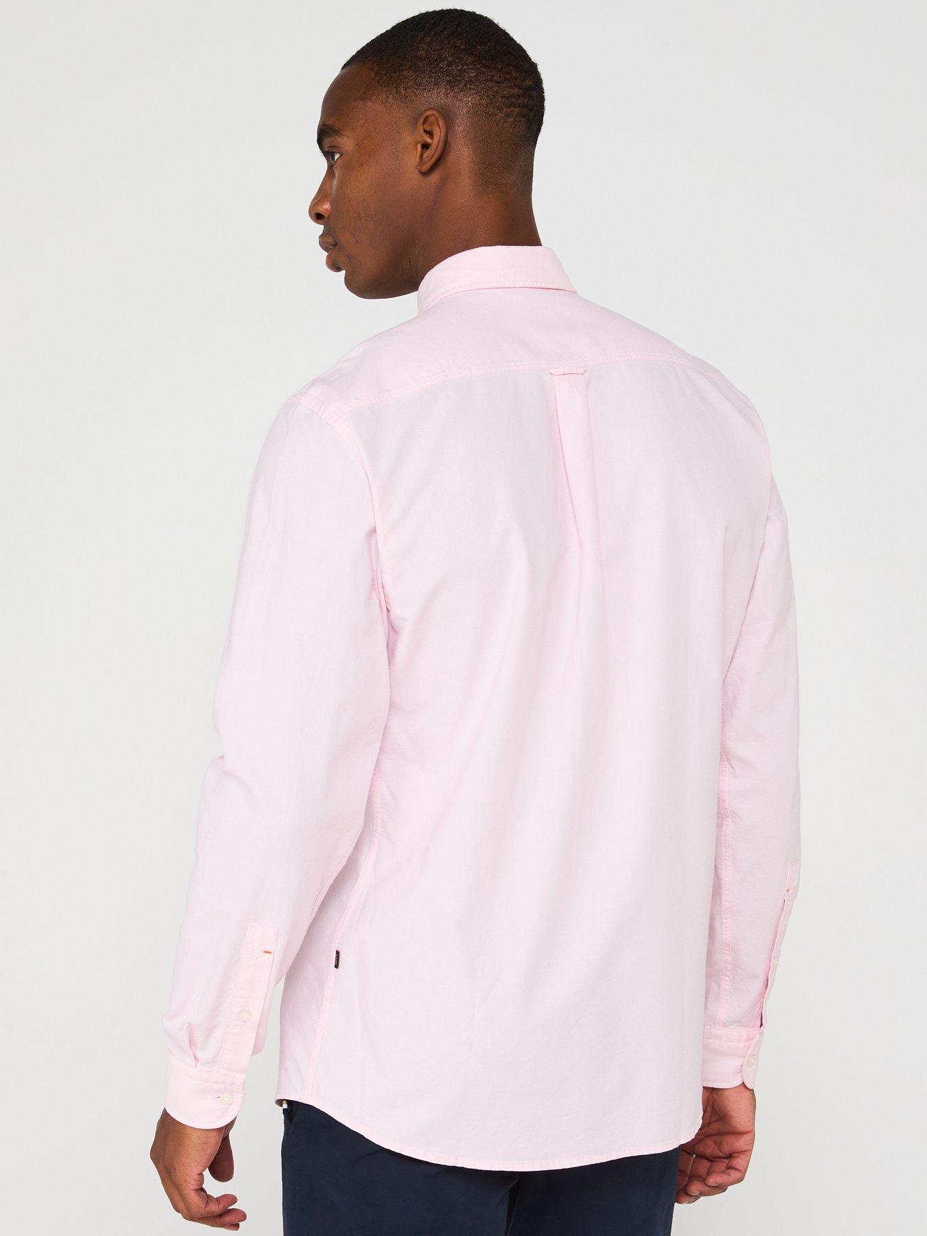 Image 2 of 6 of BOSS Rickert Button Down Regular Fit Oxford Shirt - Light Pink