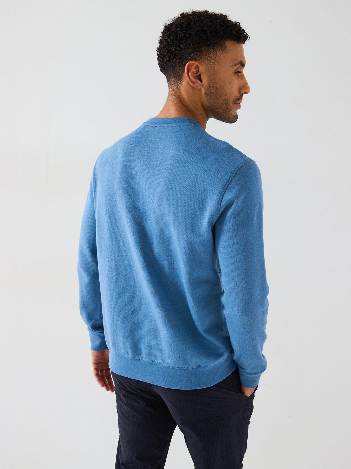 Image 2 of 4 of BOSS Westart Relaxed Fit Crew Neck Sweatshirt - Light Blue