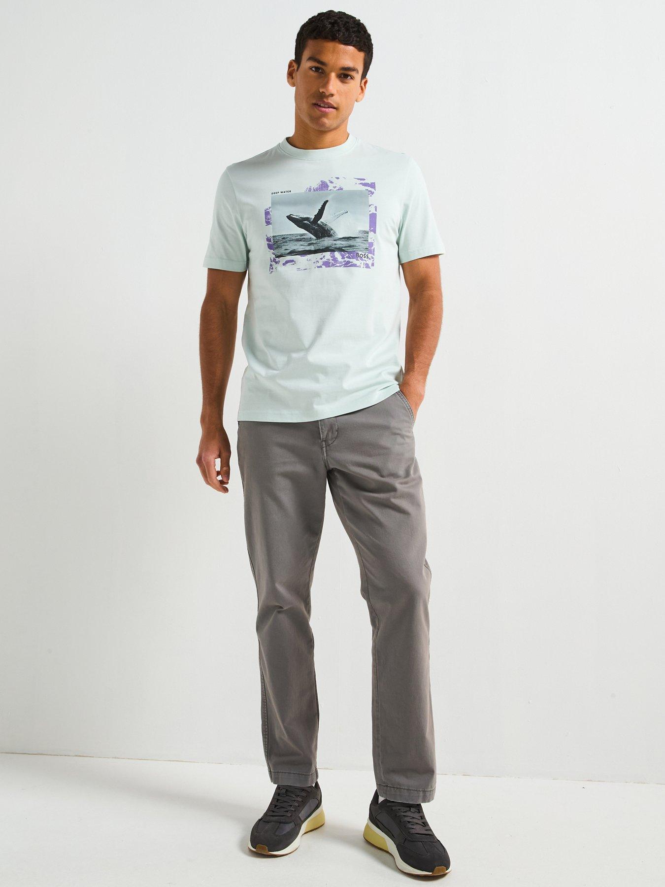 Image 3 of 4 of BOSS Te Dunetrace T-Shirt - Open Blue