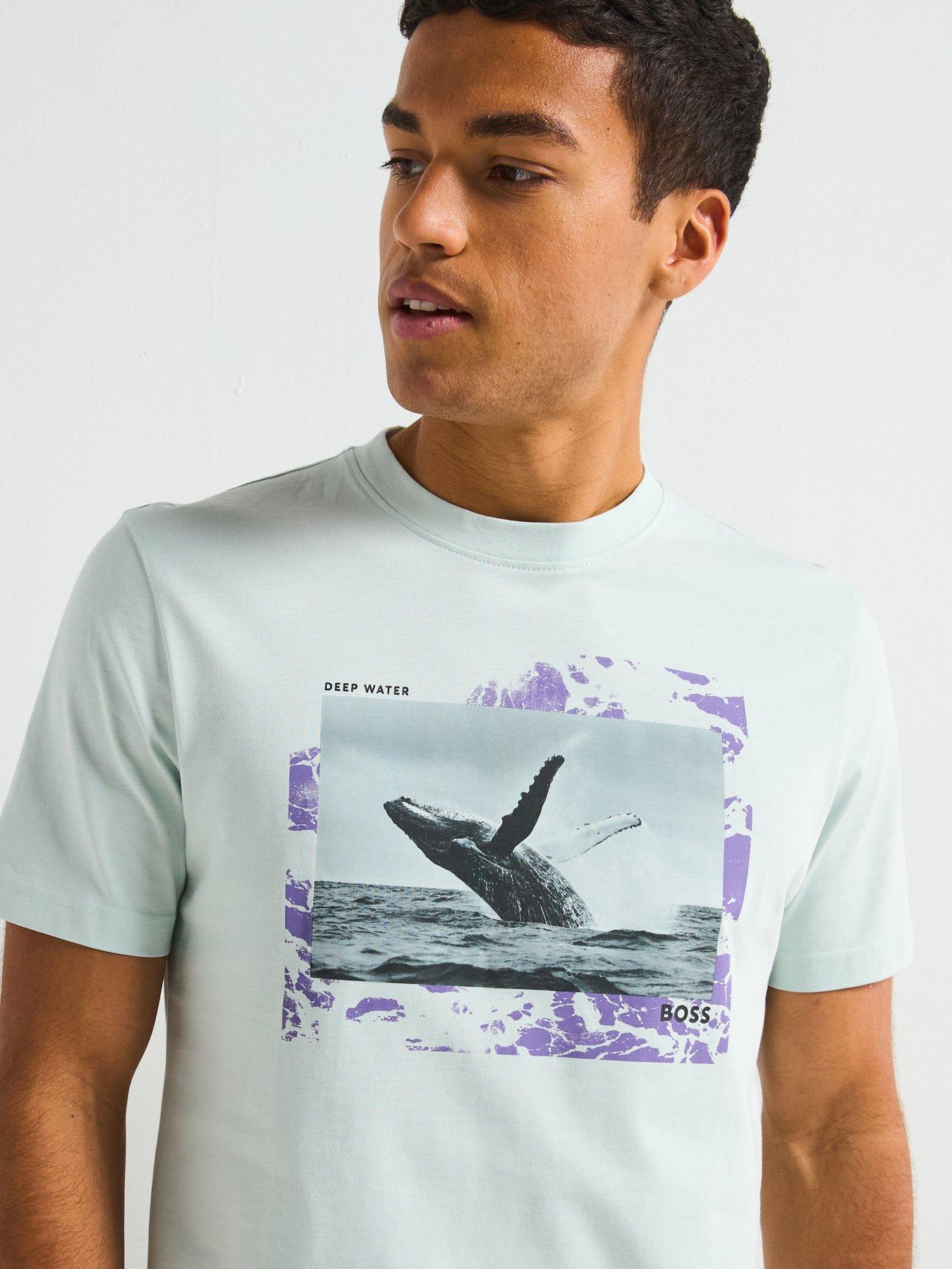 Image 4 of 4 of BOSS Te Dunetrace T-Shirt - Open Blue
