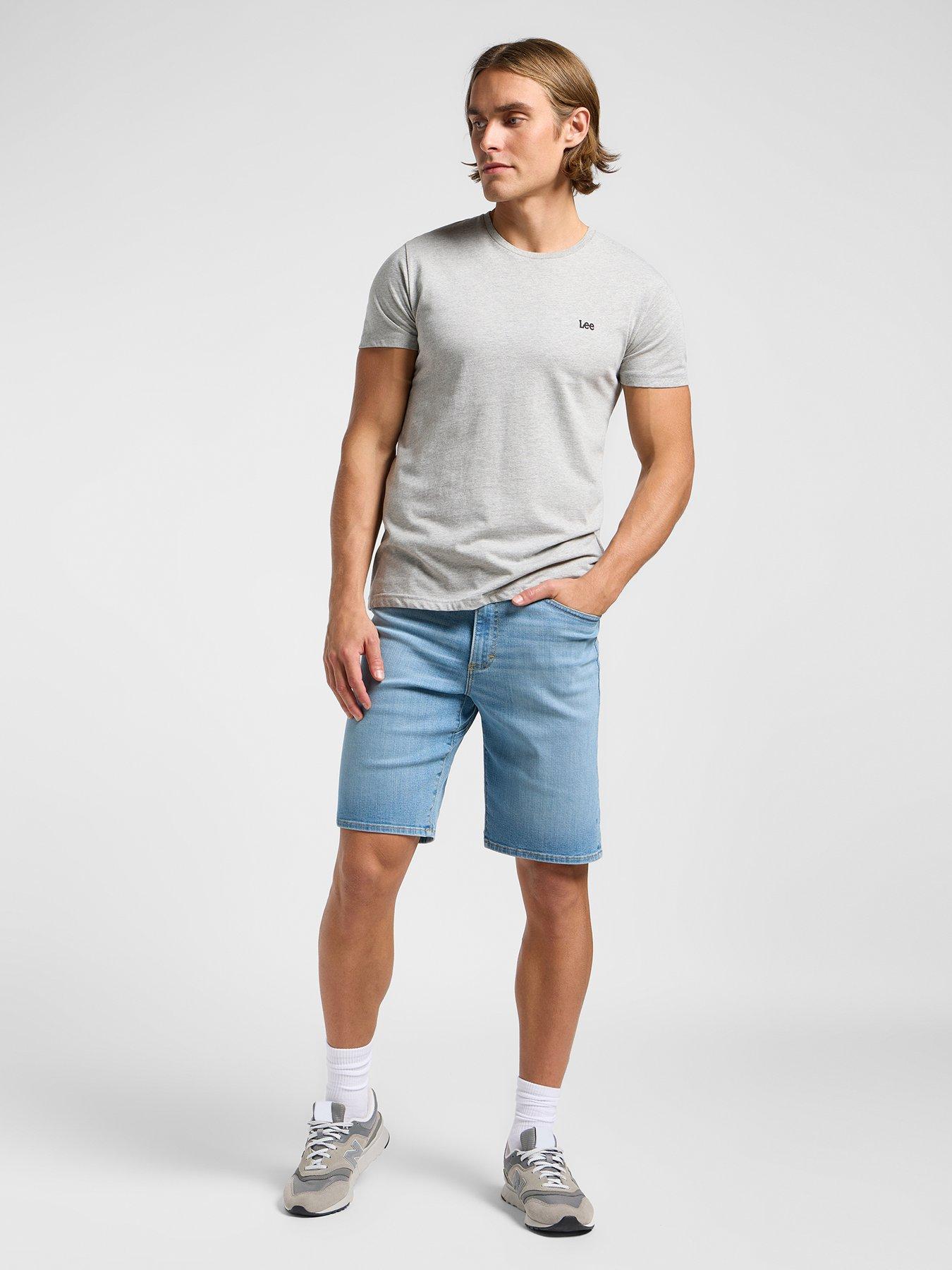 undefined Extreme Motion Stretch 5 Pocket Denim Shorts - Light Blue