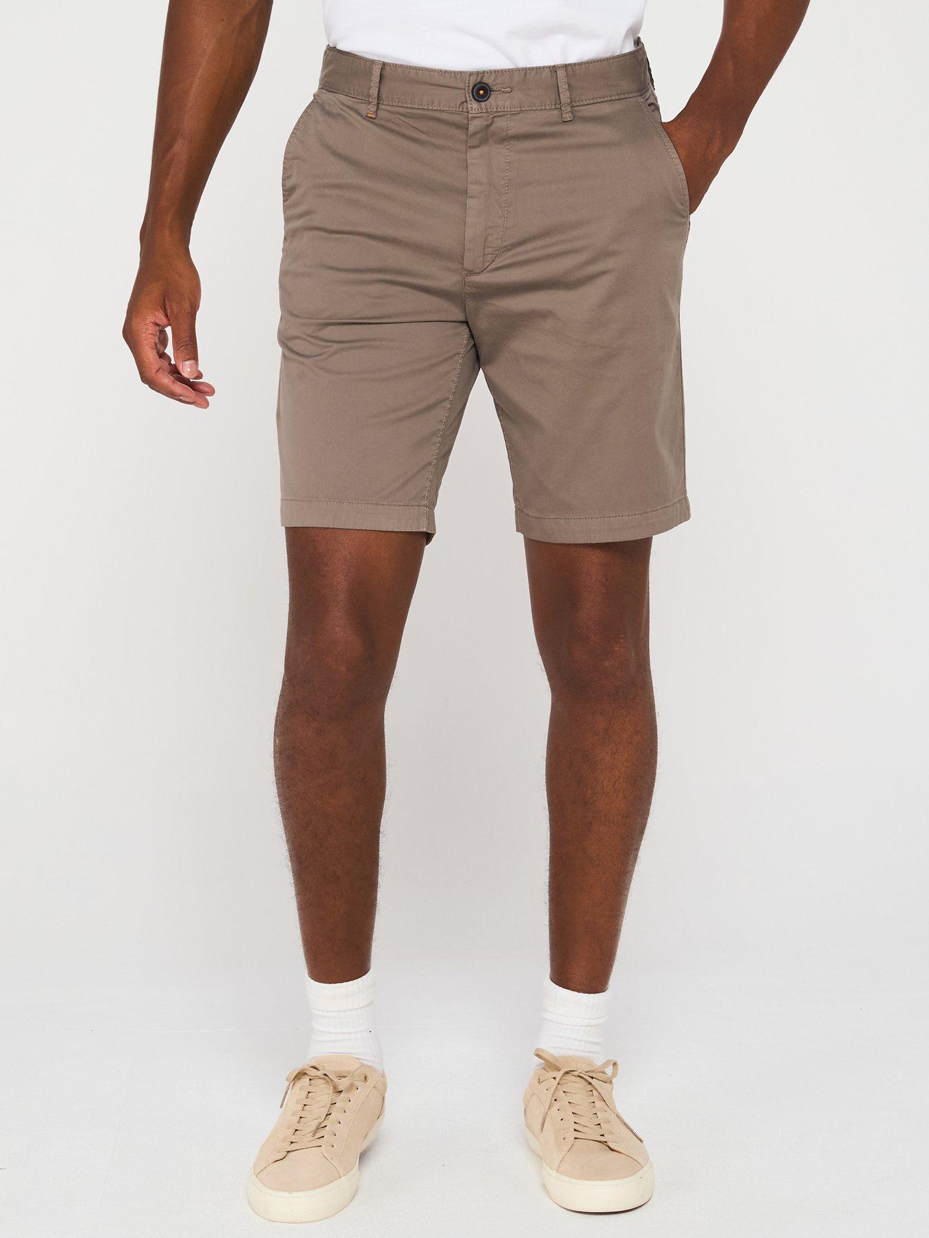 undefined Slim Fit Chino Shorts - Beige