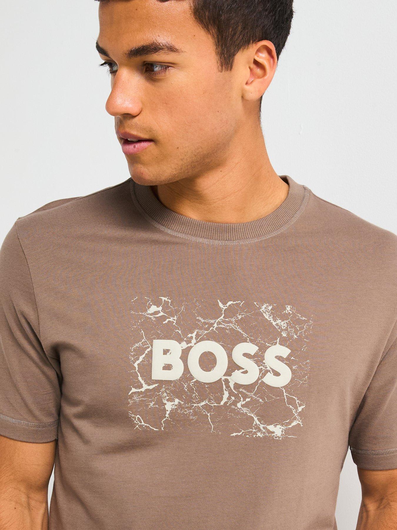 Image 4 of 6 of BOSS Te Logospace T-Shirt - Open Beige