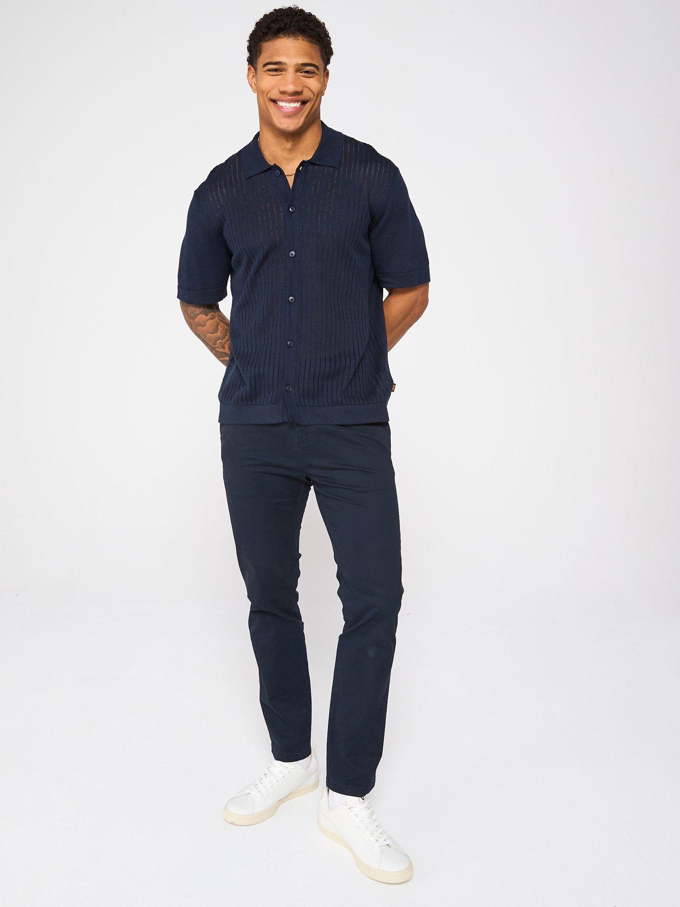 Image 3 of 5 of BOSS Kamicino Knit Top - Dark Blue