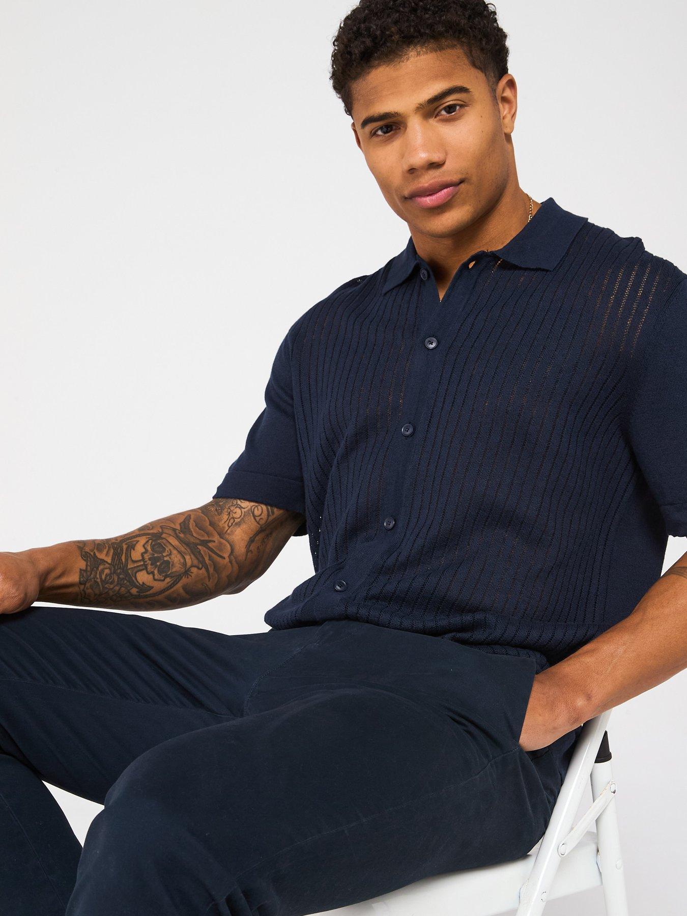 Image 4 of 5 of BOSS Kamicino Knit Top - Dark Blue