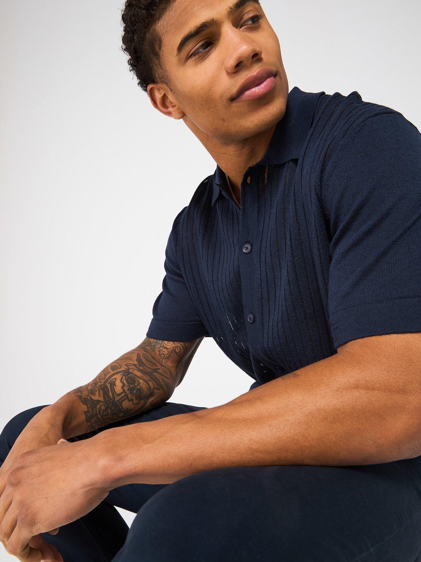 Image 5 of 5 of BOSS Kamicino Knit Top - Dark Blue