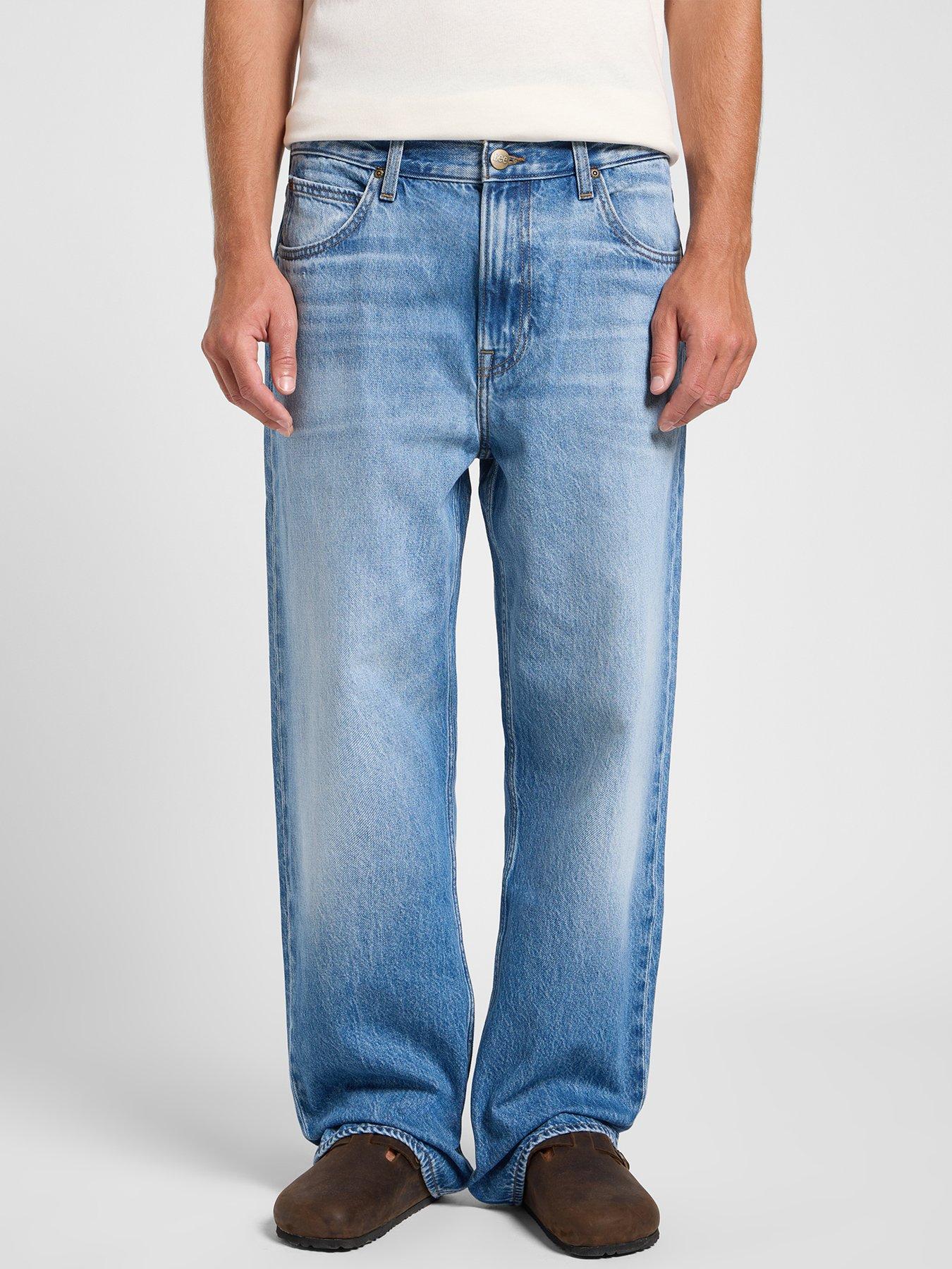 undefined Asher Loose Straight Jeans - Light Blue