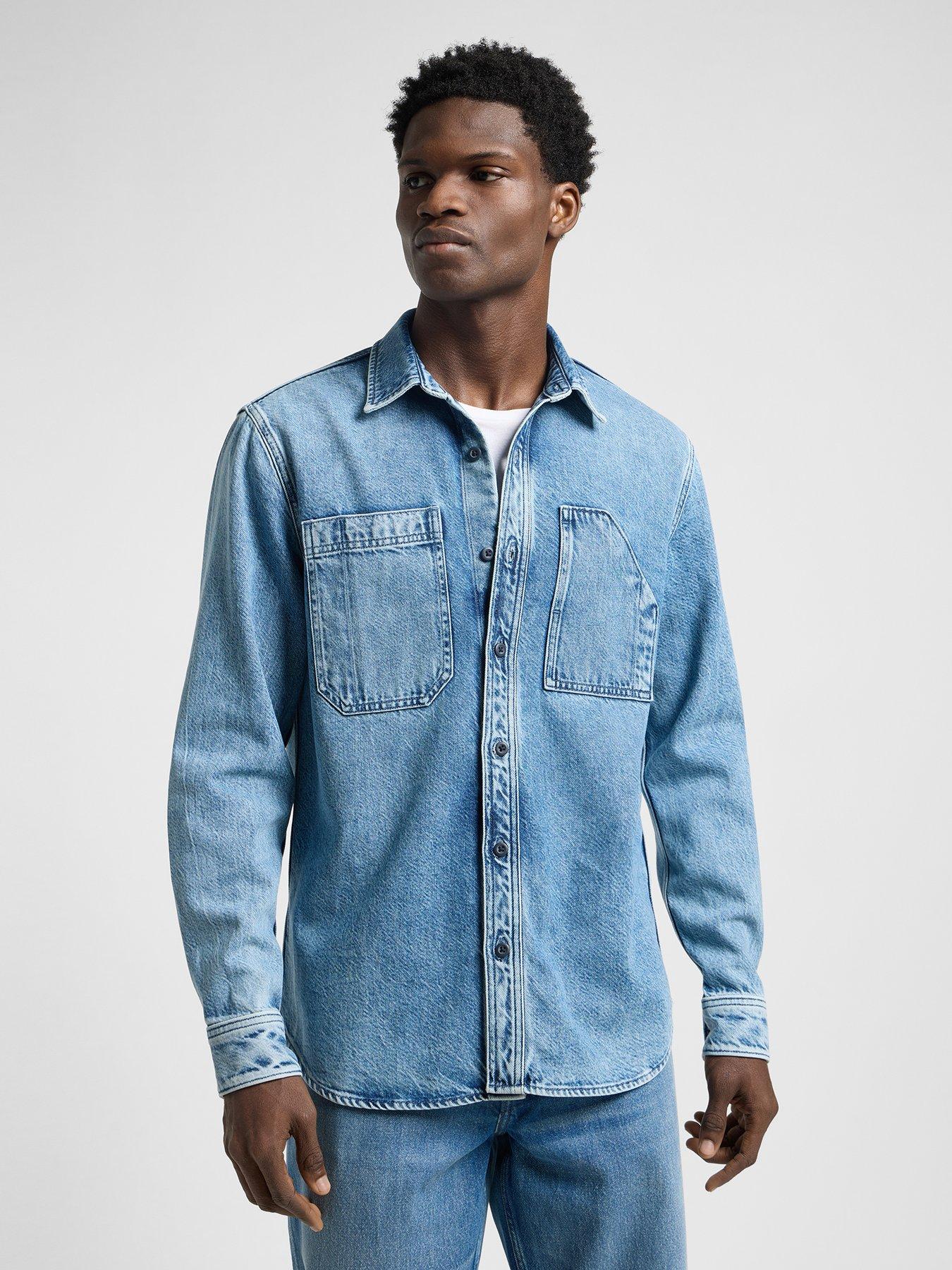 Image 1 of 5 of Lee Engineer Denim Overshirt - Blue