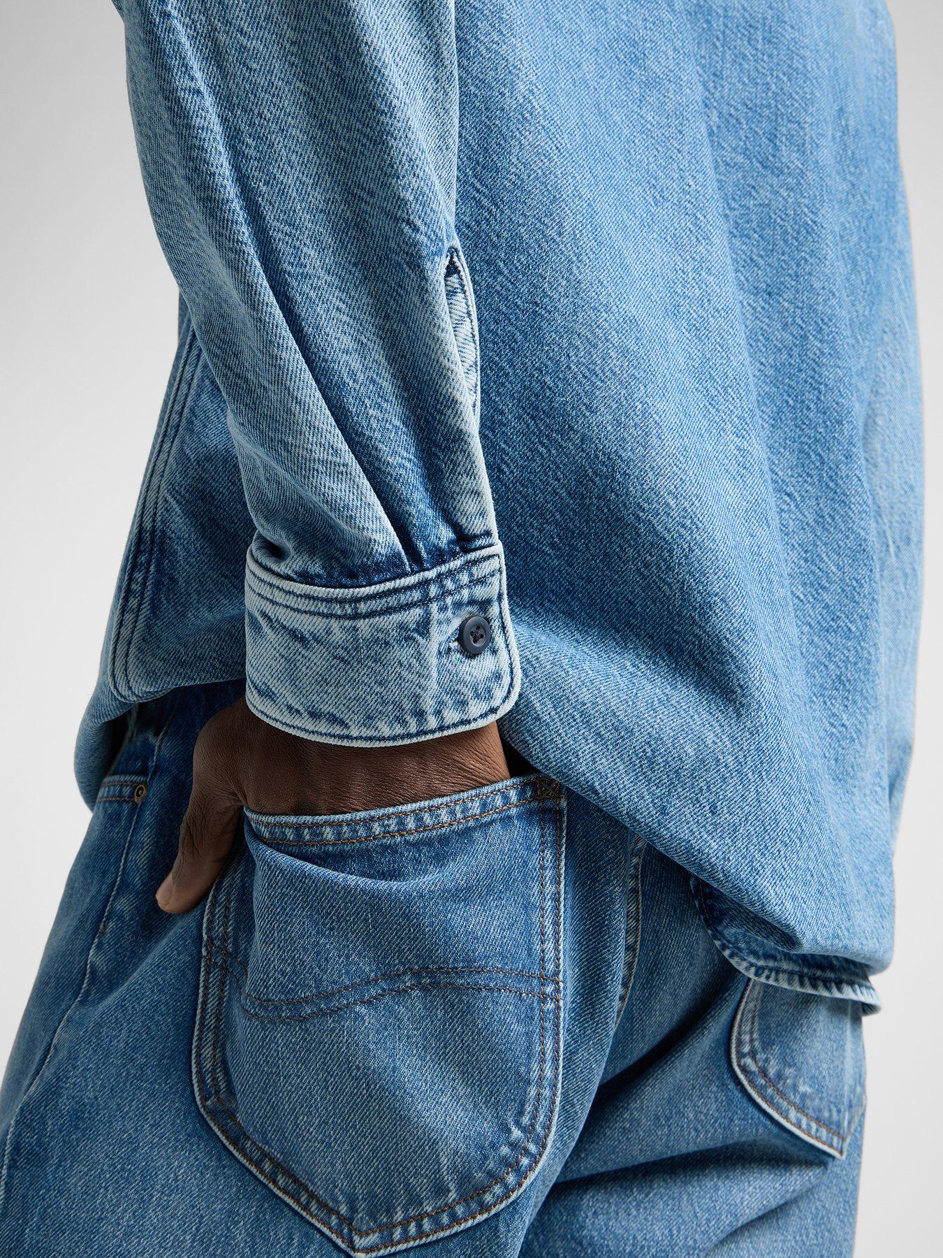 Image 4 of 5 of Lee Engineer Denim Overshirt - Blue
