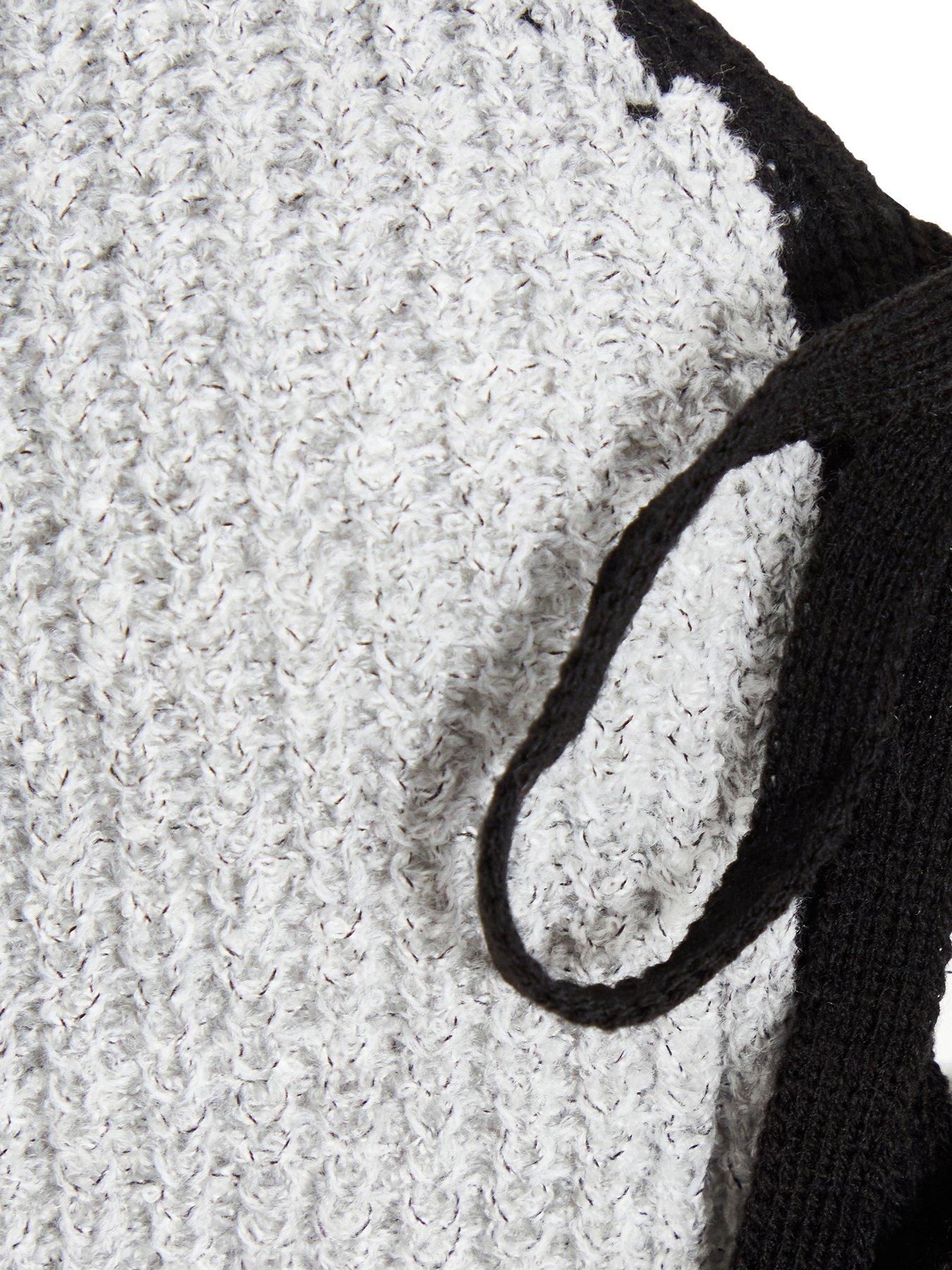 Image 6 of 6 of Quiz Grey Knit Tie Front Cardigan