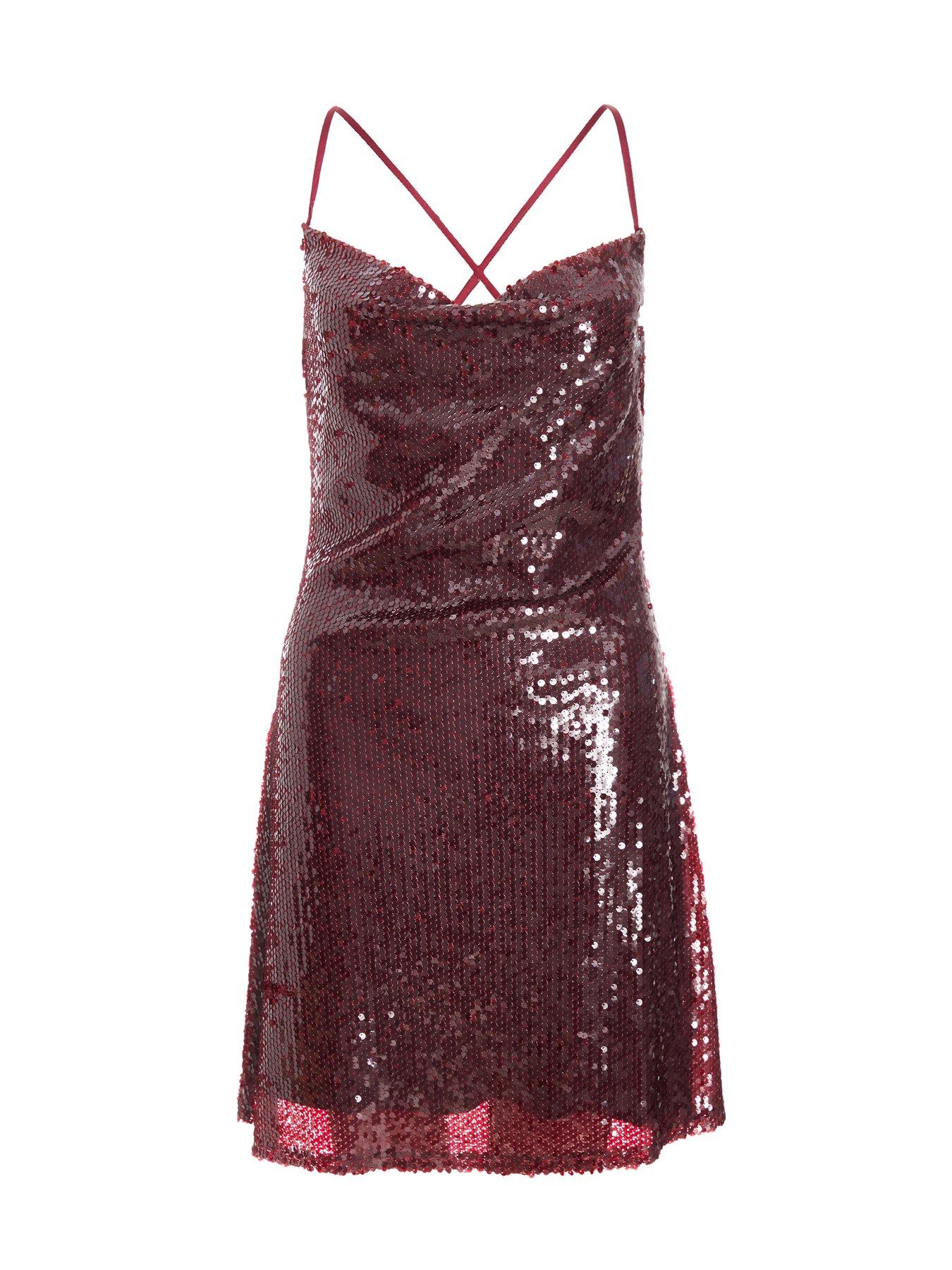 quiz burgundy sequin dress Womens Dresses Debenhams Red Sparkly Dress Burgundy Quiz Sequin Midaxi Dress  Debenhams