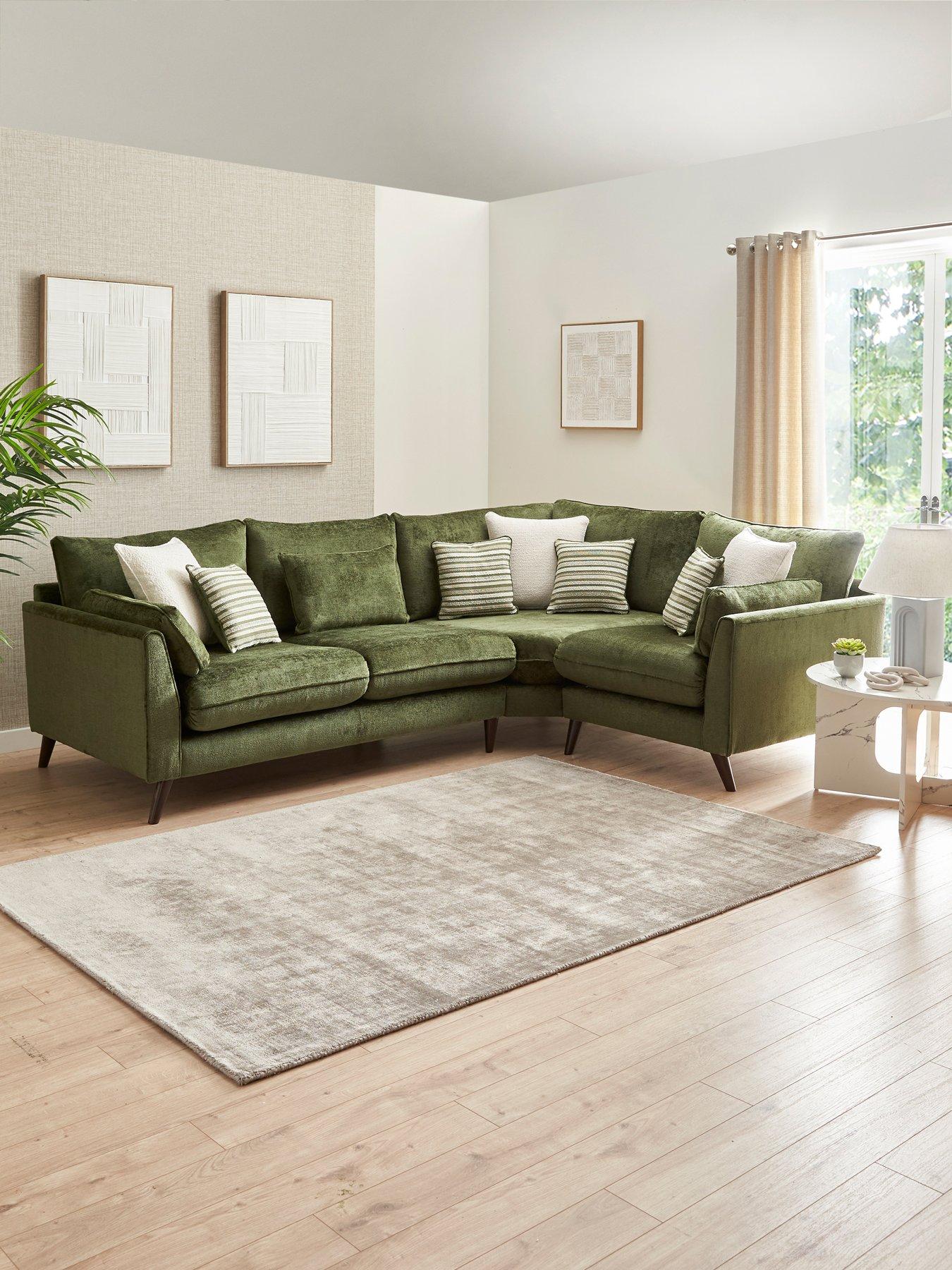 Product photograph of Very Home Sanremo Right Hand Double Arm Corner Group Sofa from very.co.uk