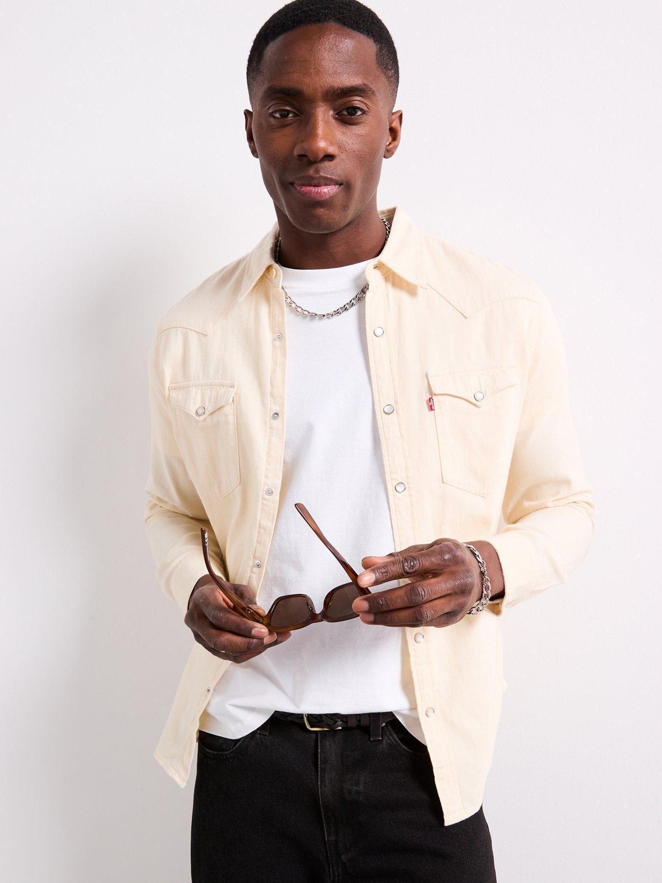 Image 2 of 6 of Levi's Barstow Western Standard Denim Shirt- Cream