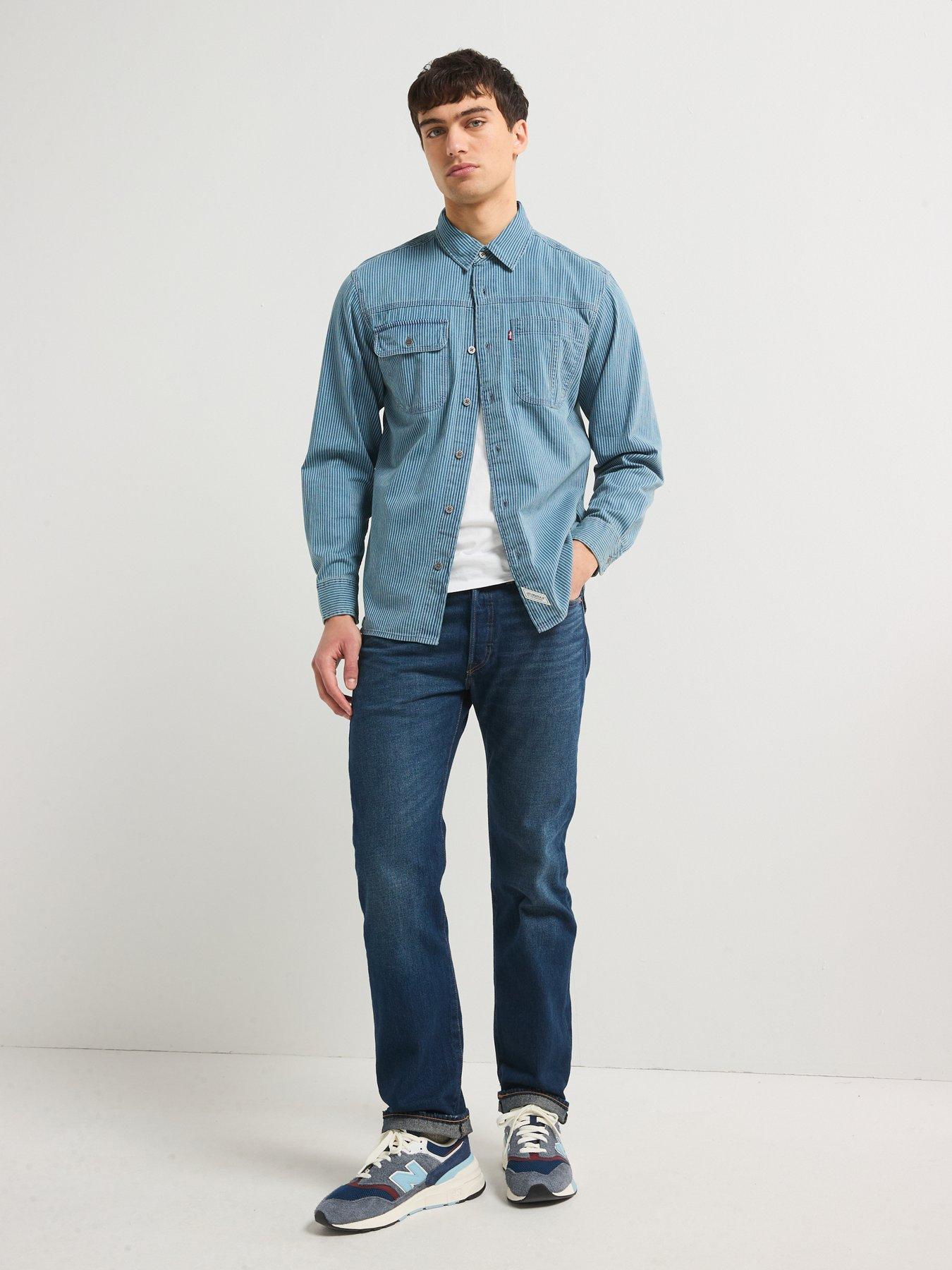 Image 3 of 6 of Levi's Auburn Worker Denim Shirt- Blue