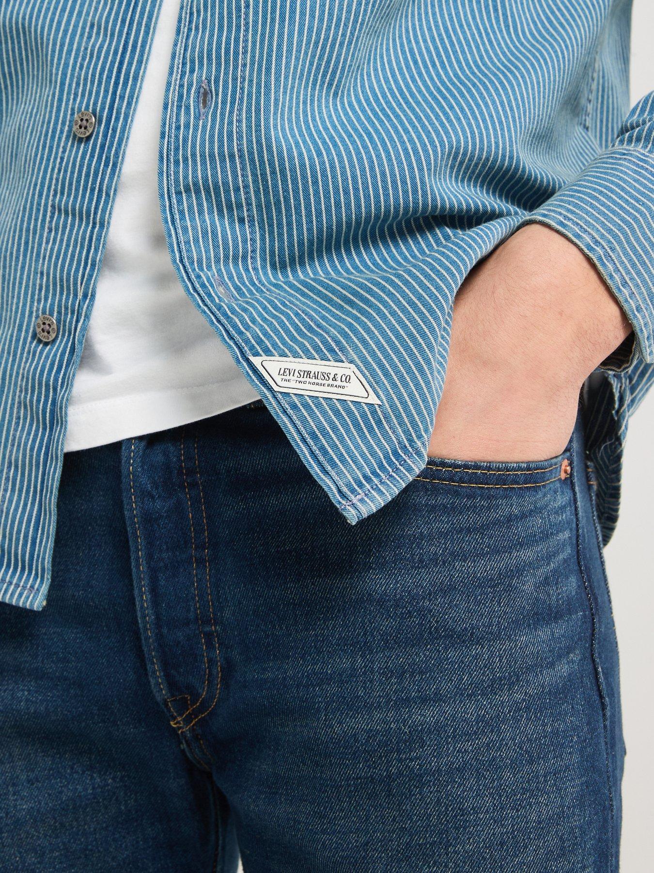 Image 4 of 6 of Levi's Auburn Worker Denim Shirt- Blue