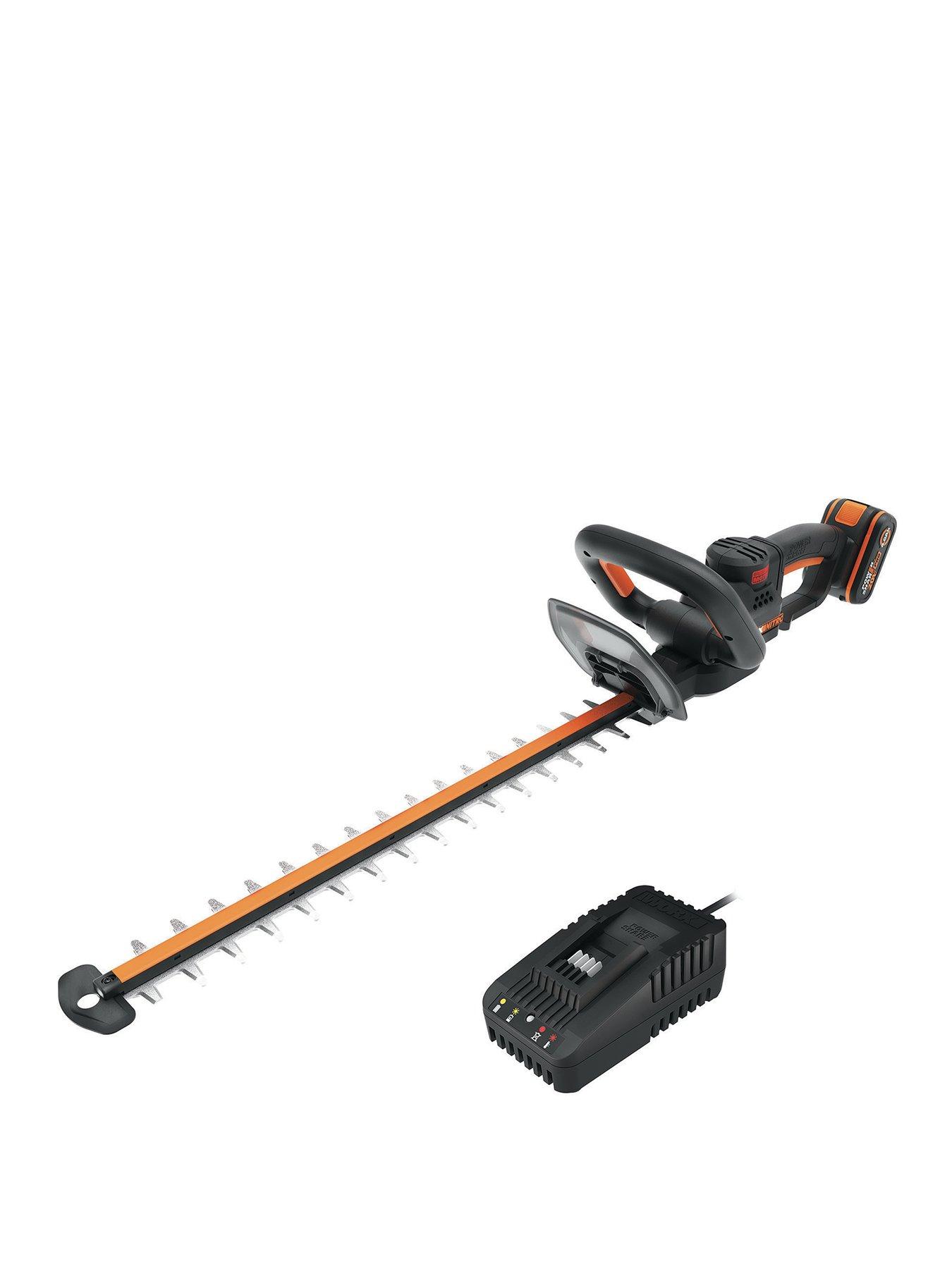 Image 1 of 8 of Worx 20V 57cm Brushless Cordless Hedge Trimmer with x1 4.0Ah Battery and Charger