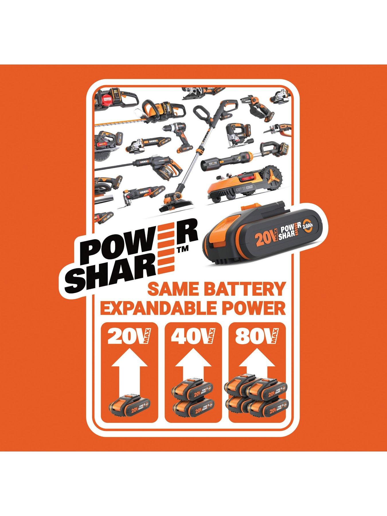 Image 7 of 8 of Worx 20V 57cm Brushless Cordless Hedge Trimmer with x1 4.0Ah Battery and Charger