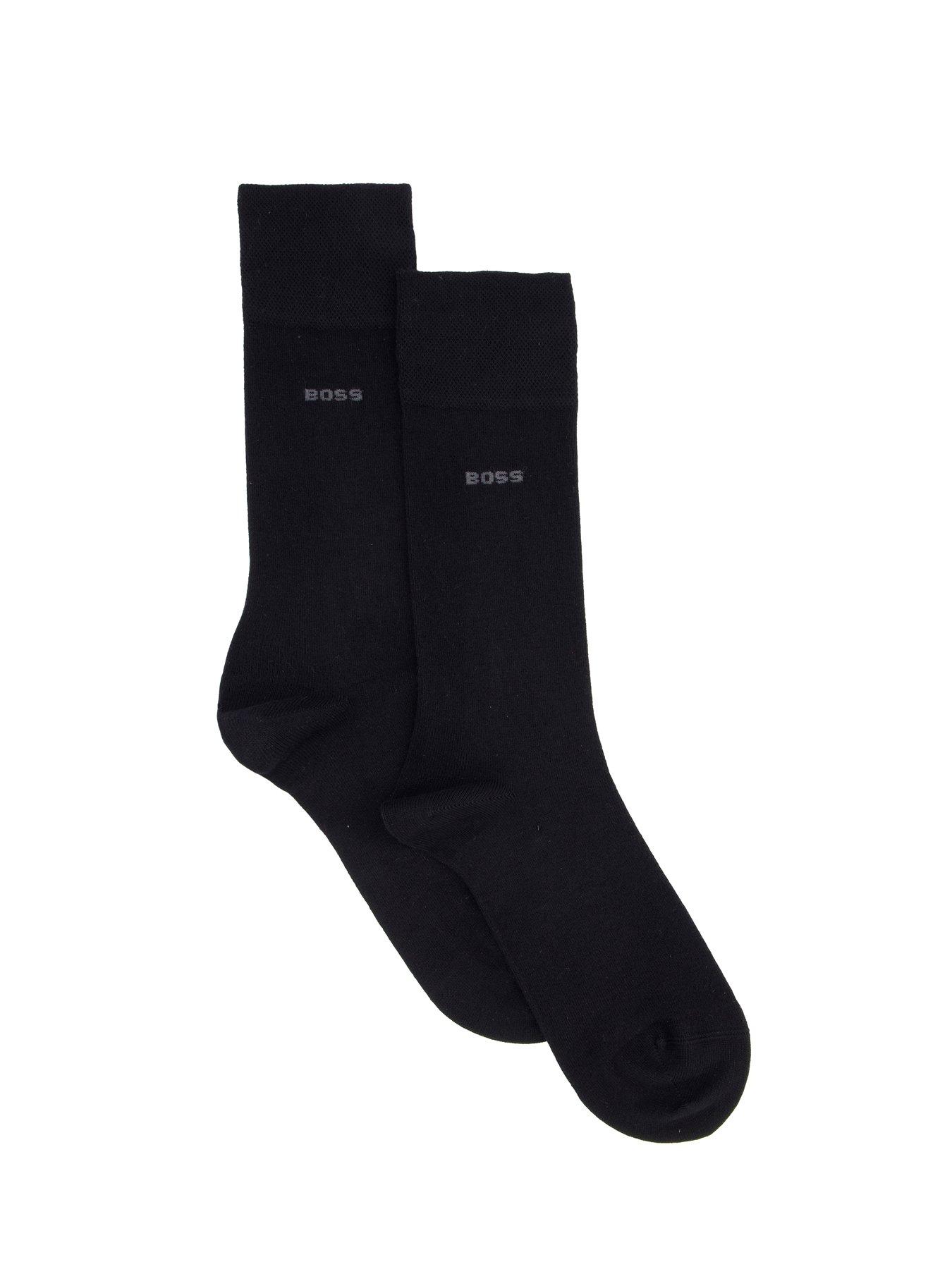 undefined 2 Pack Bamboo Crew Socks - Black