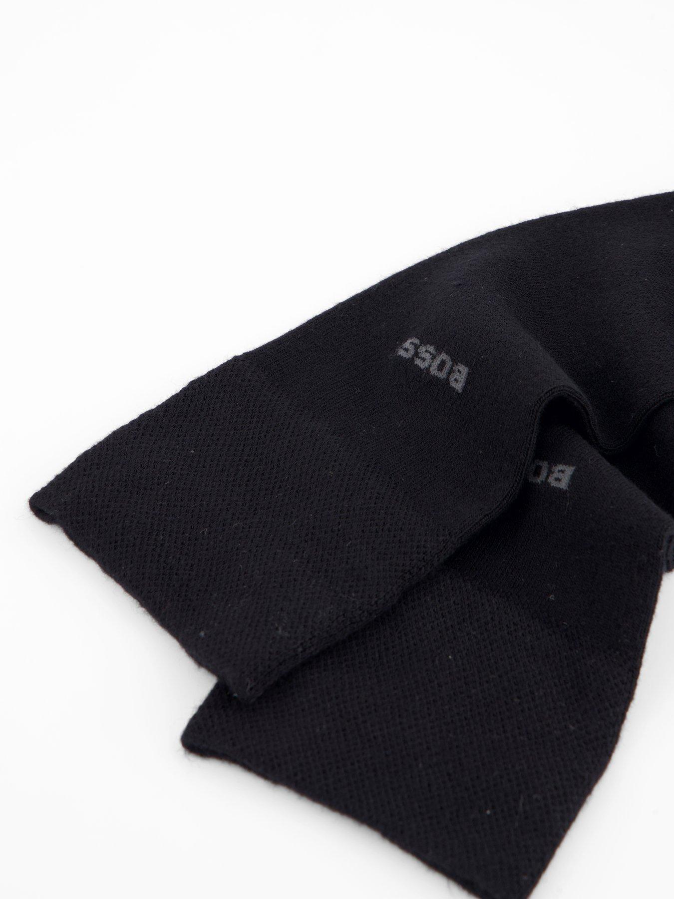 Image 2 of 3 of BOSS 2 Pack Bamboo Crew Socks - Black