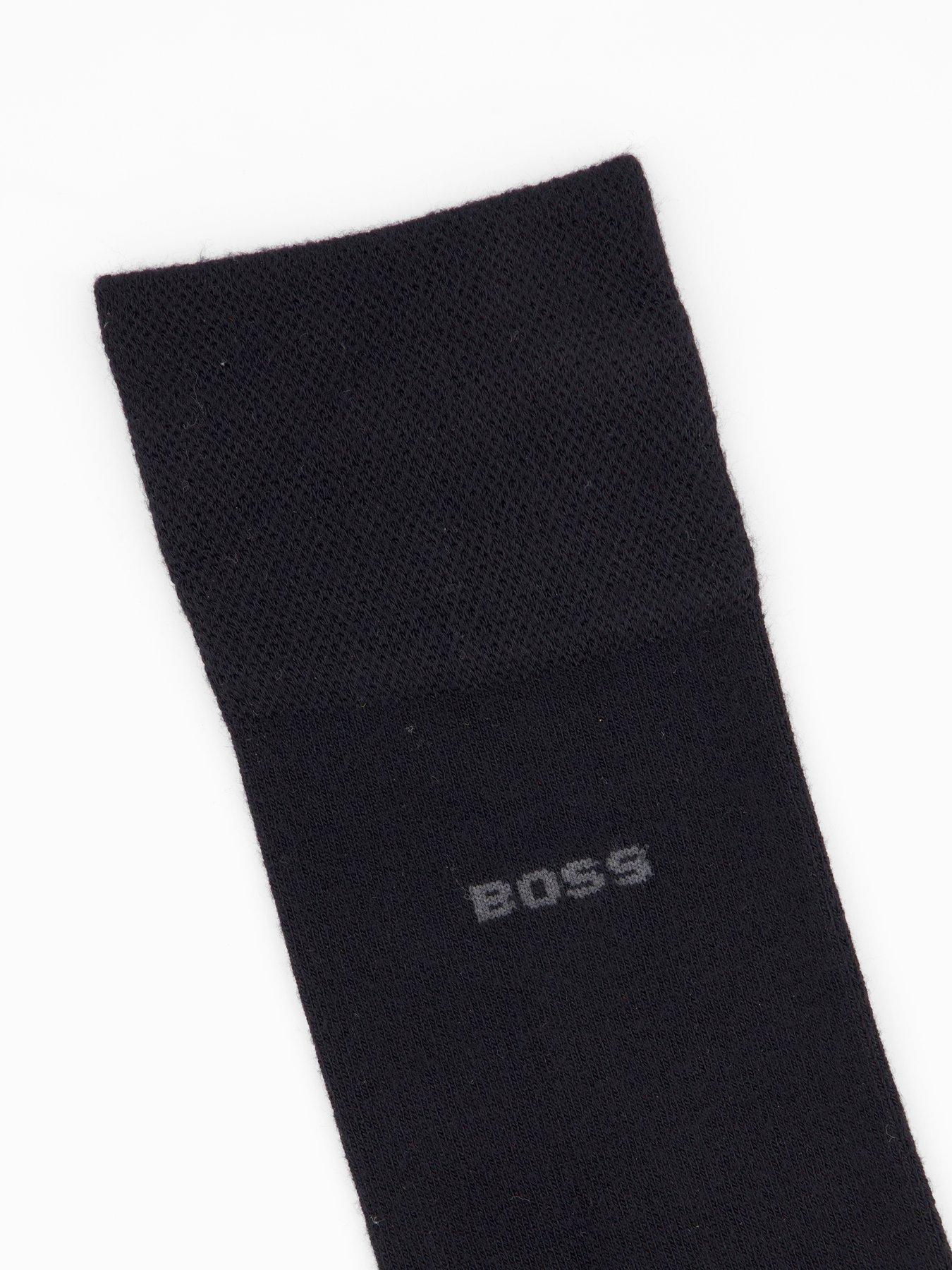 Image 3 of 3 of BOSS 2 Pack Bamboo Crew Socks - Black