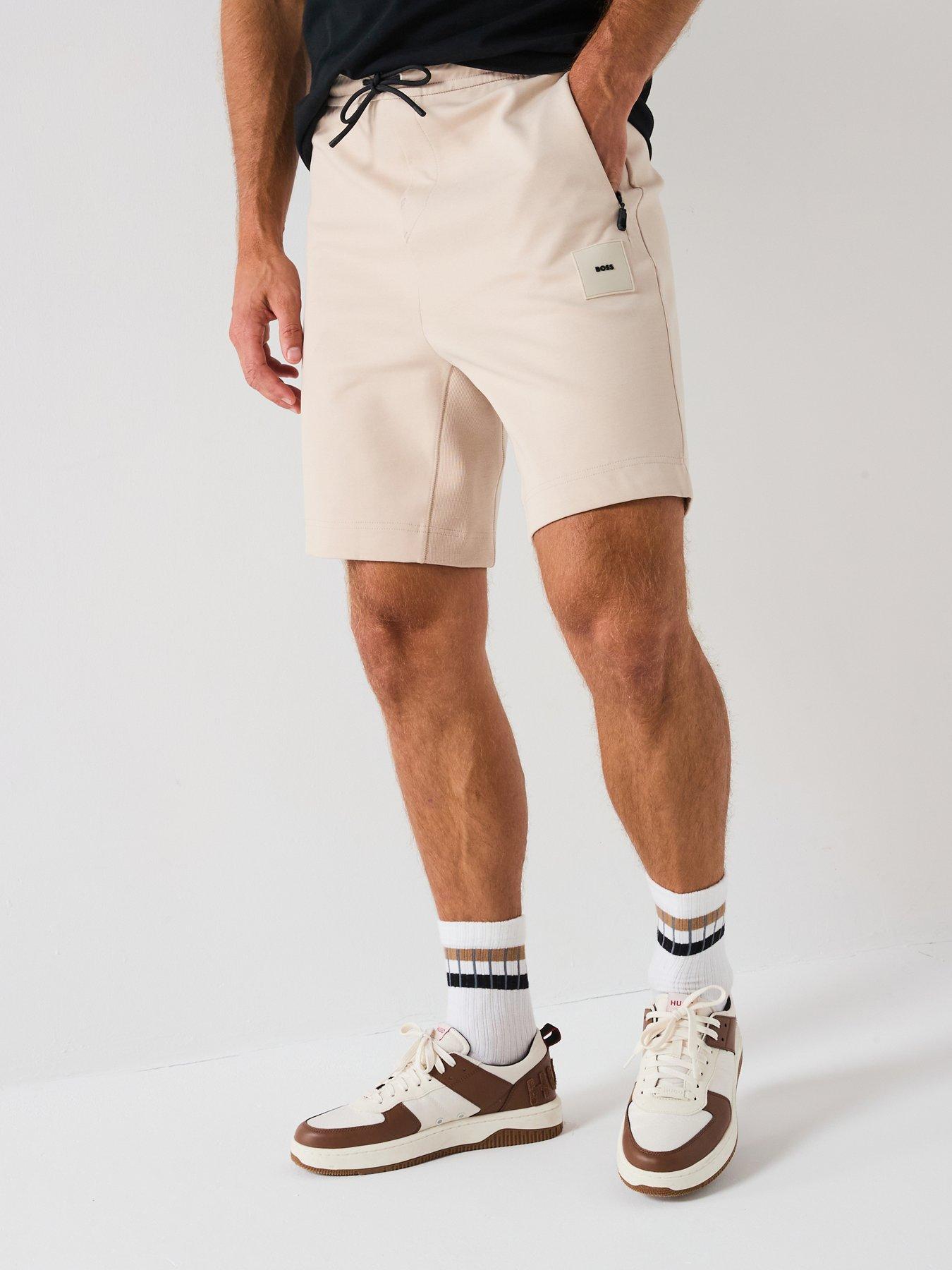 undefined Boss Headlo Rib Jersey Shorts-light Beige