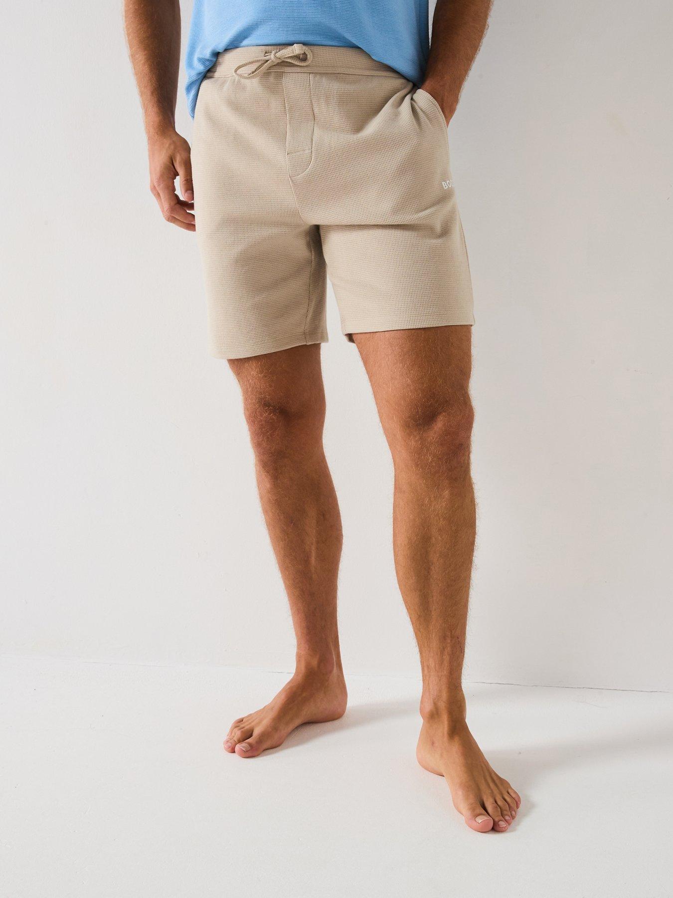 BOSS Waffle Loungewear Shorts - Khaki