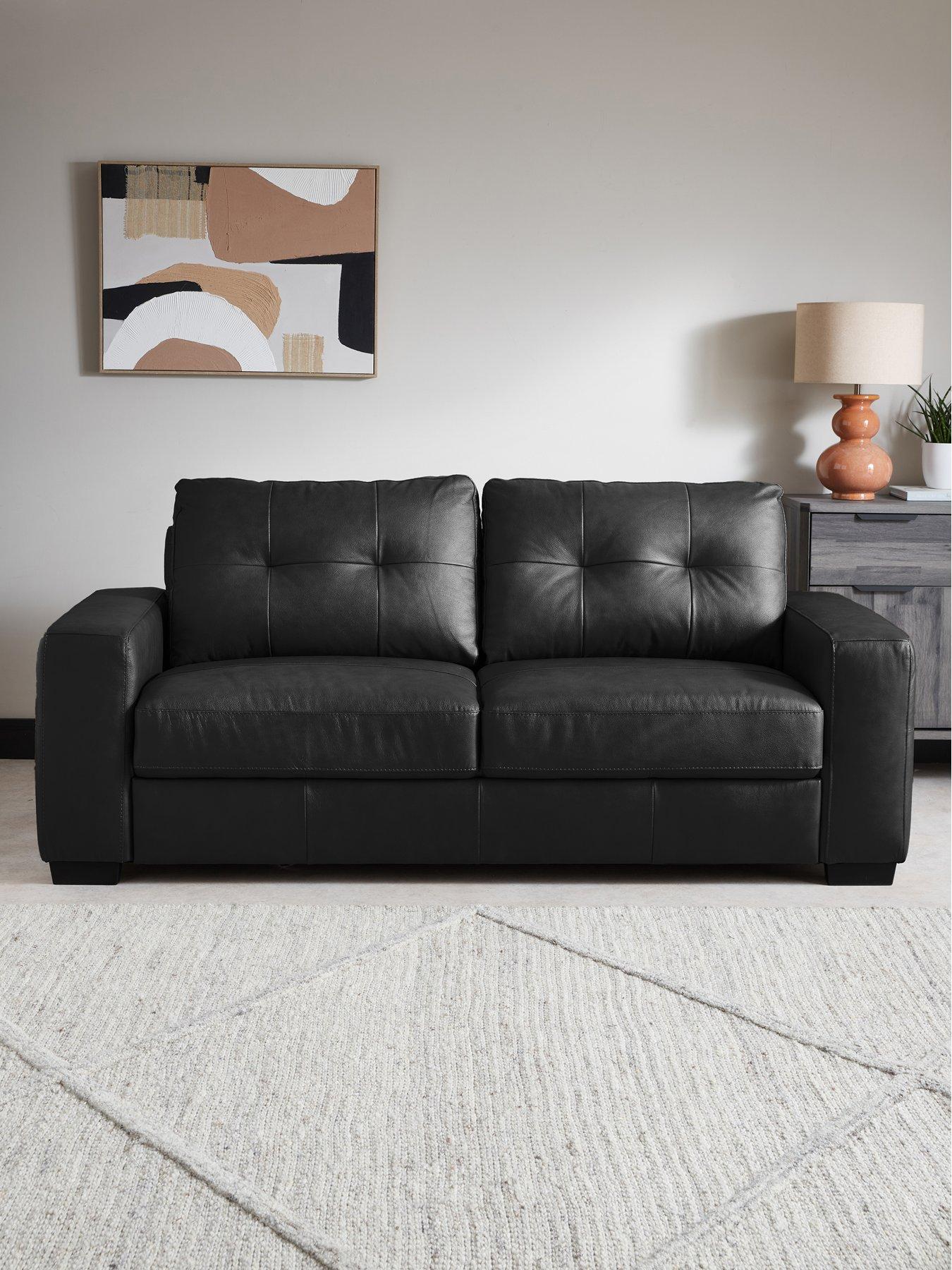 The Very Collection Miller Italian Leather 3 Seater Sofa - FSC® Certified