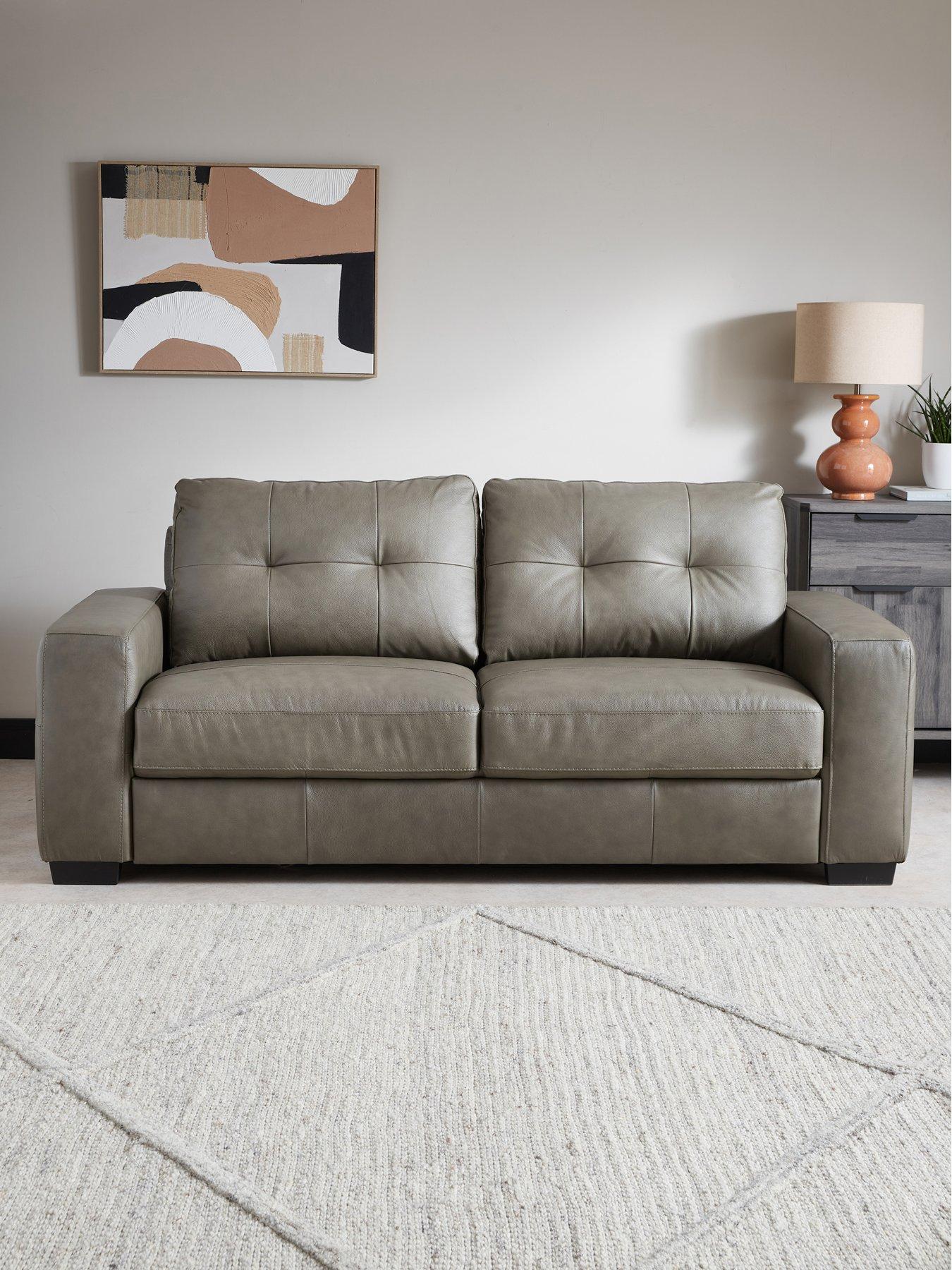 The Very Collection Miller Italian Leather 3 Seater Sofa - FSC® Certified
