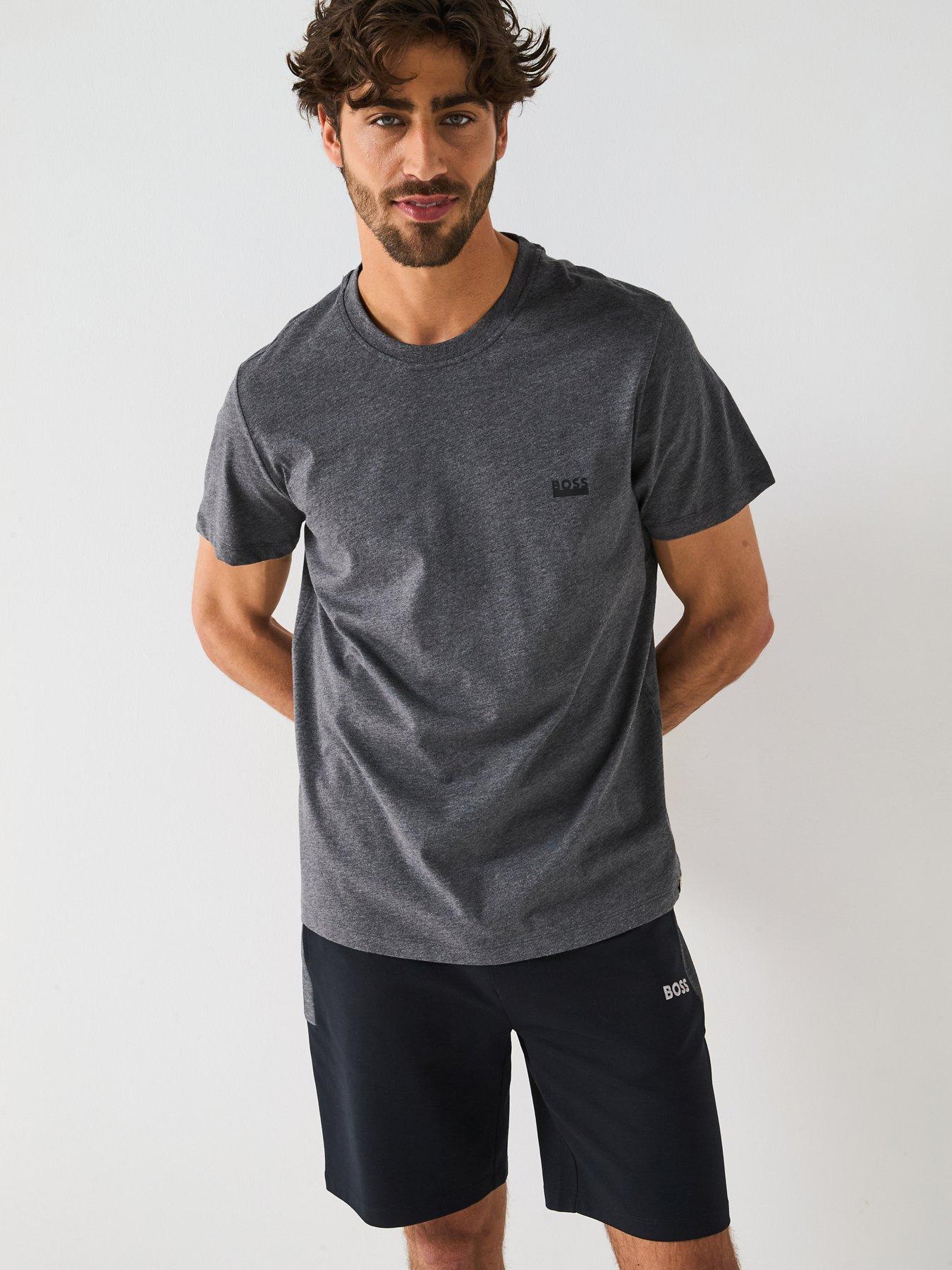 undefined 365 Crew Neck Loungewear T-Shirt-Dark Grey - Charcoal