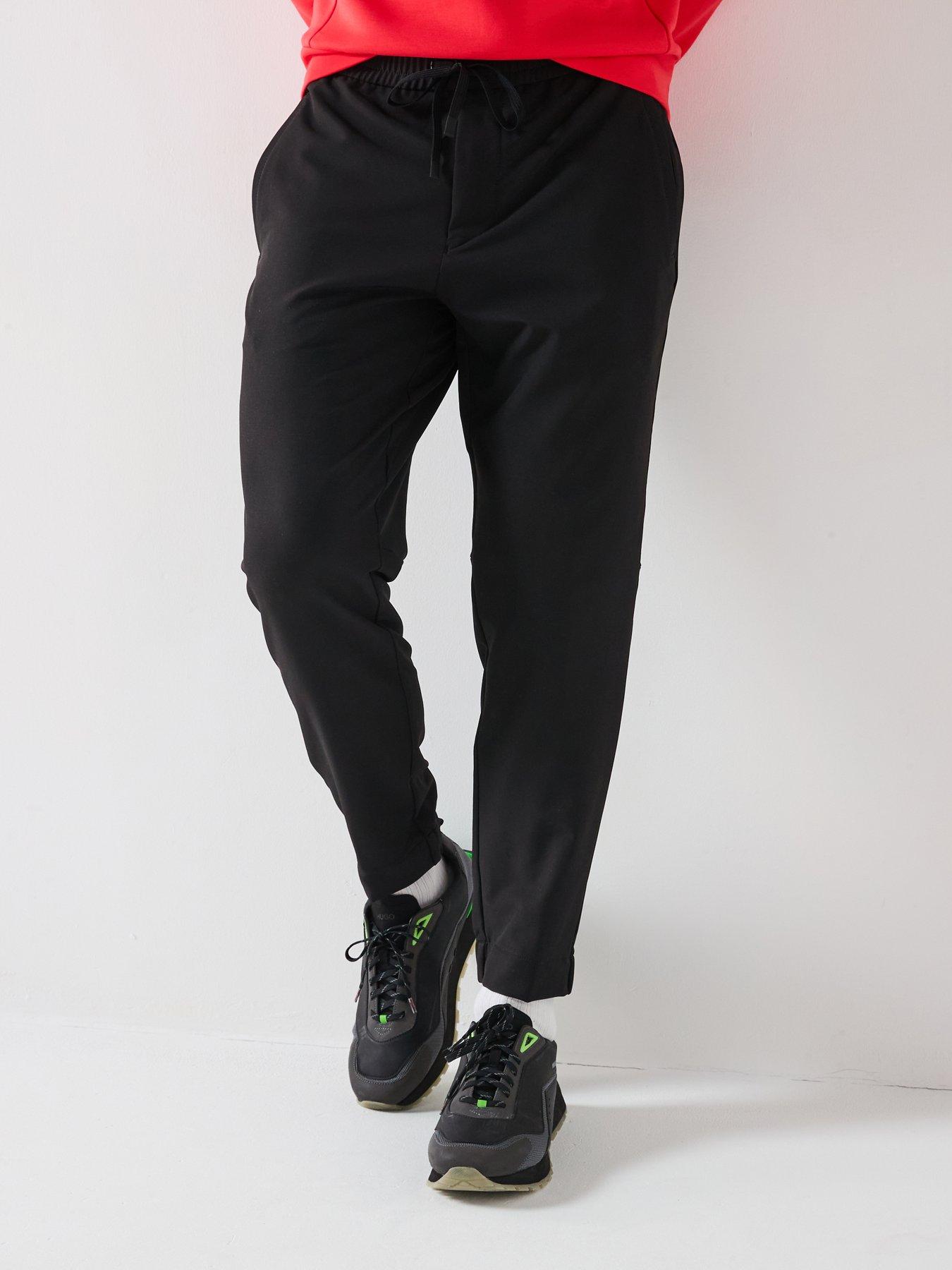 BOSS T-Flex Trousers, Black, Size 46, Inside Leg Regular, Men