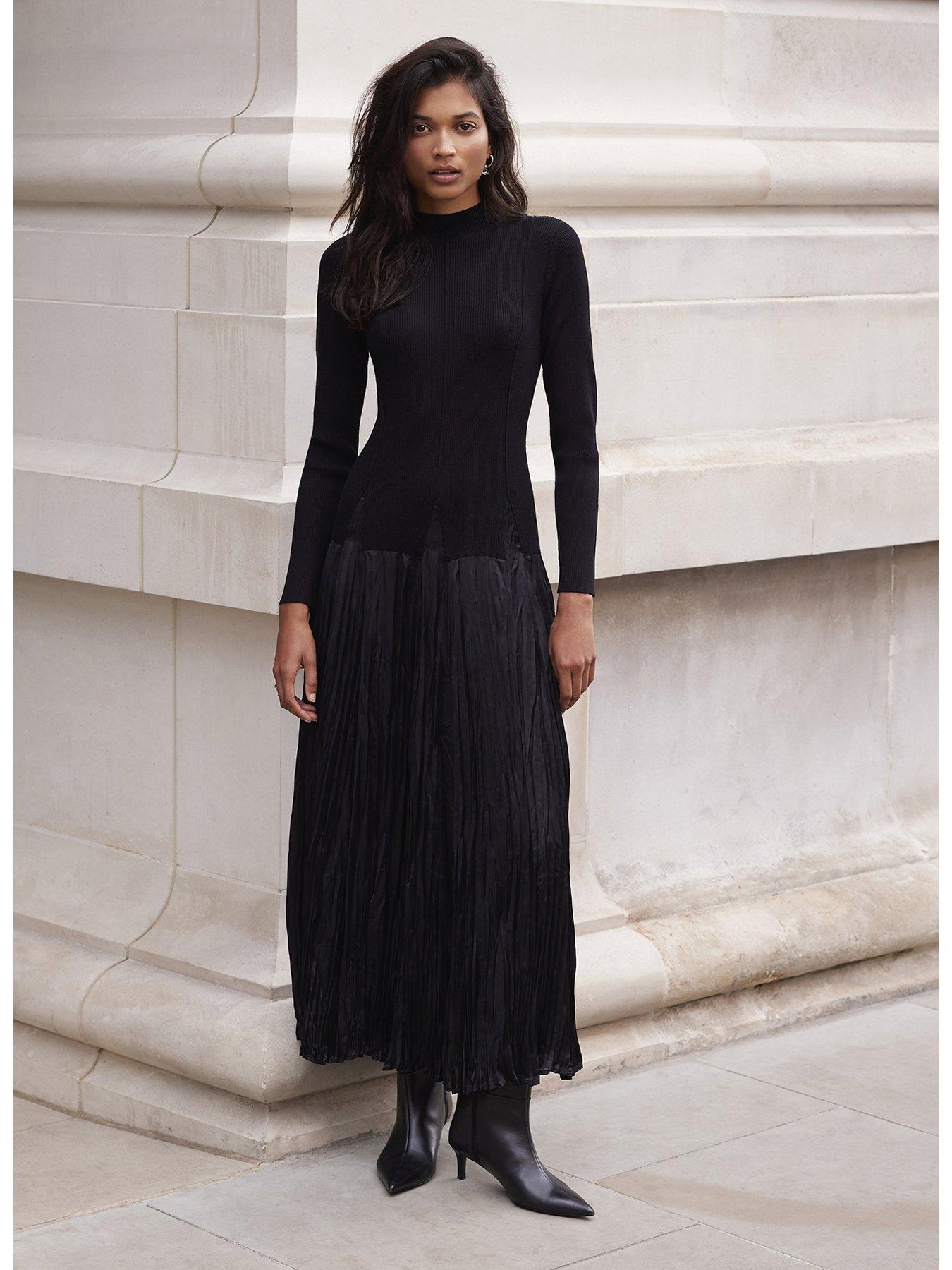 Image 2 of 6 of Mint Velvet Woven Maxi Dress - Black