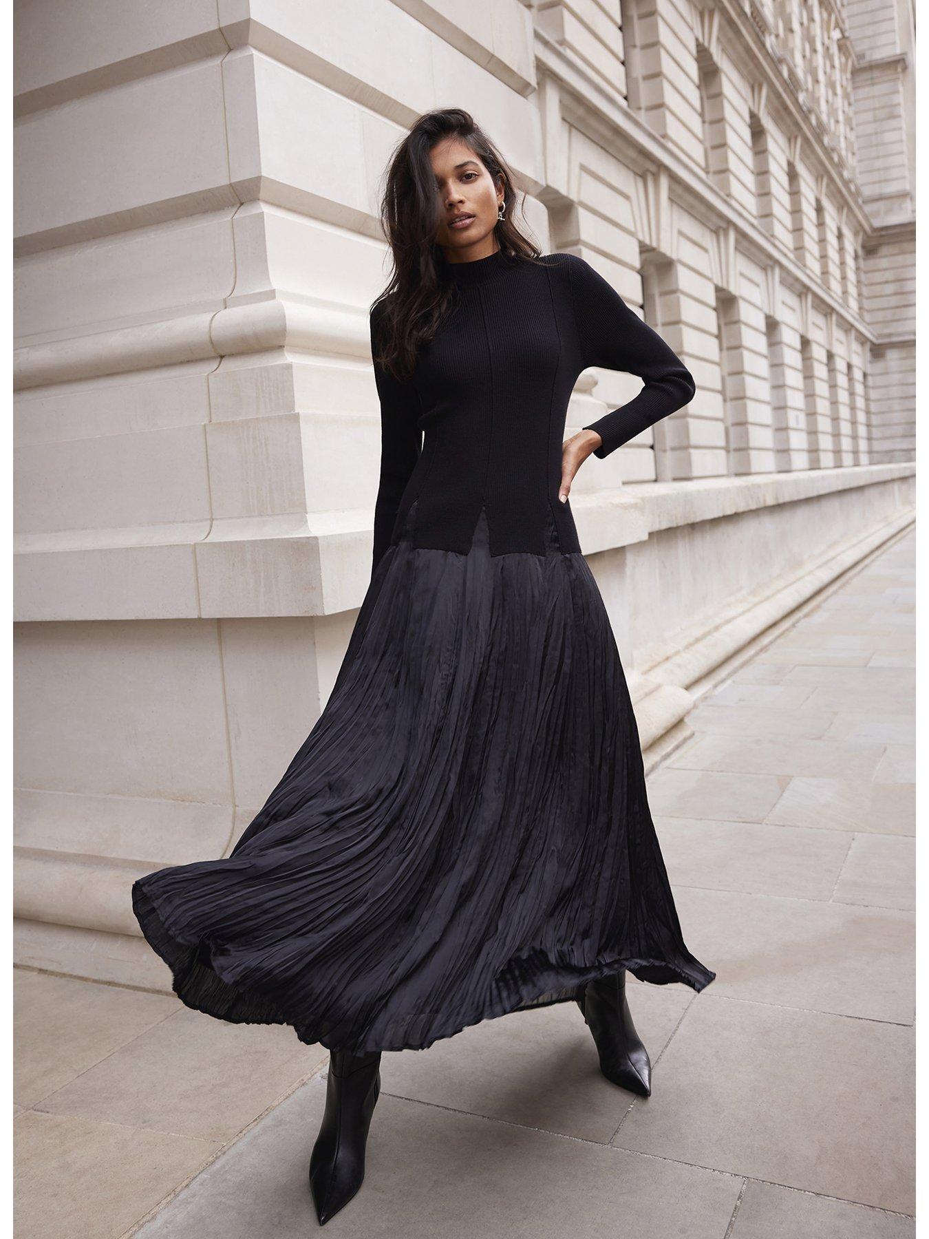 Image 3 of 6 of Mint Velvet Woven Maxi Dress - Black