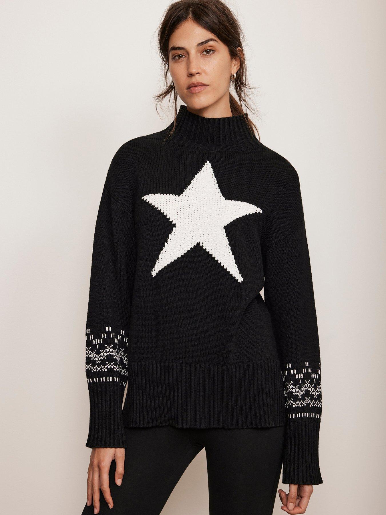 Mint velvet black star hoodie sale