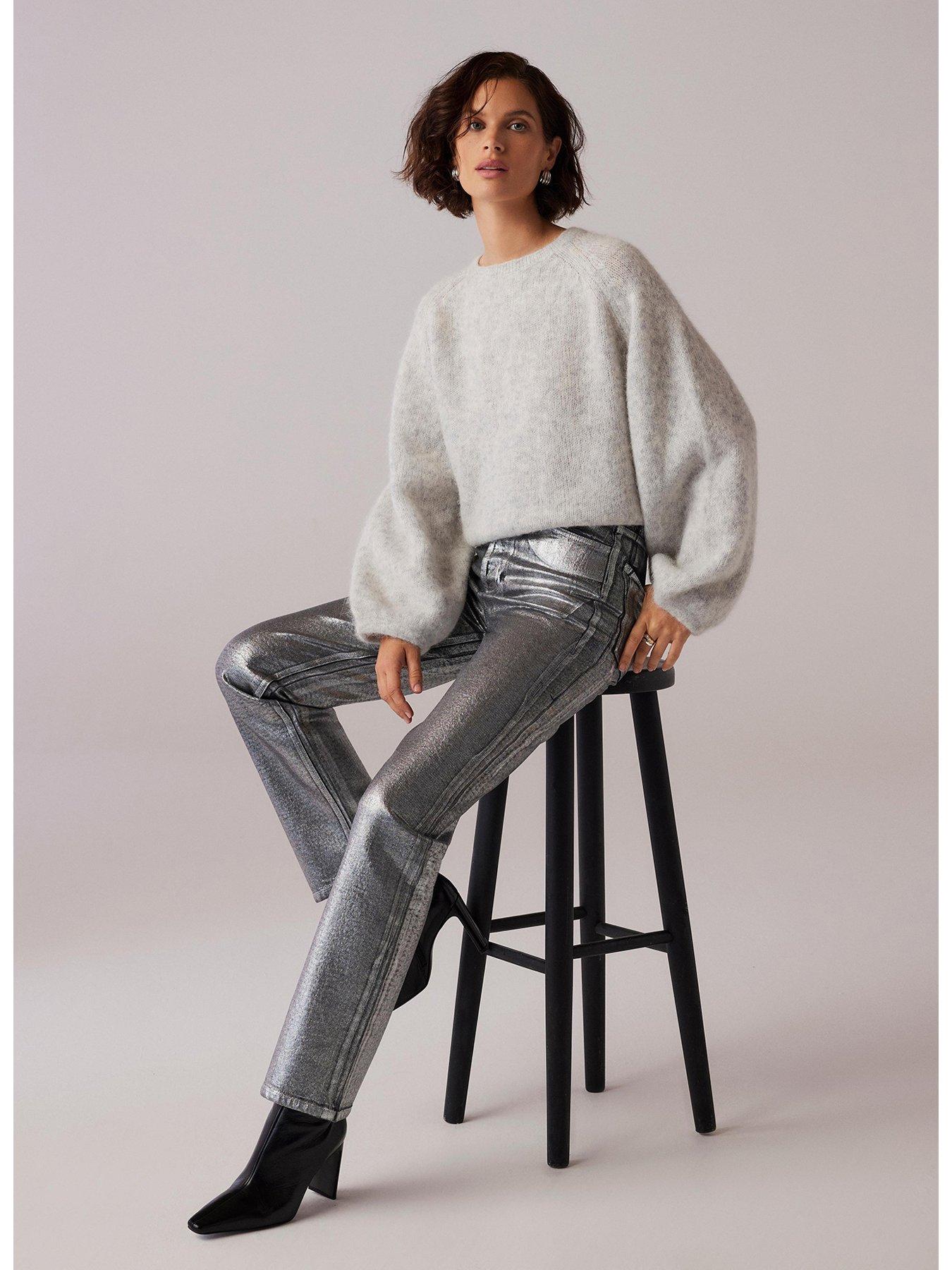 Image 3 of 6 of Mint Velvet Crew Neck Jumper - Grey