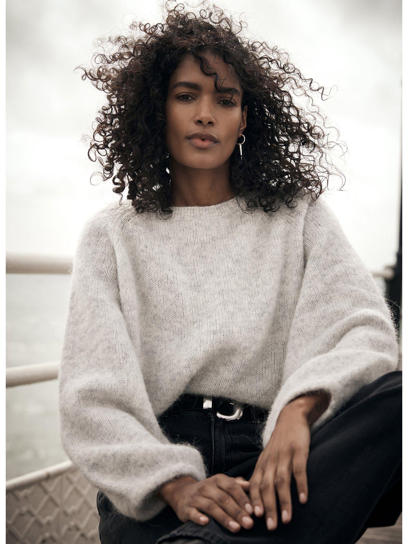 Image 4 of 6 of Mint Velvet Crew Neck Jumper - Grey