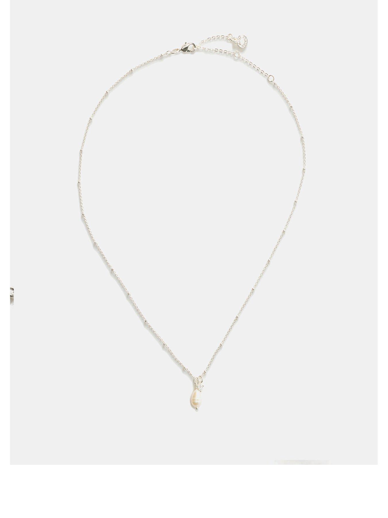 undefined Silver Plated Pearl Necklace - Silver